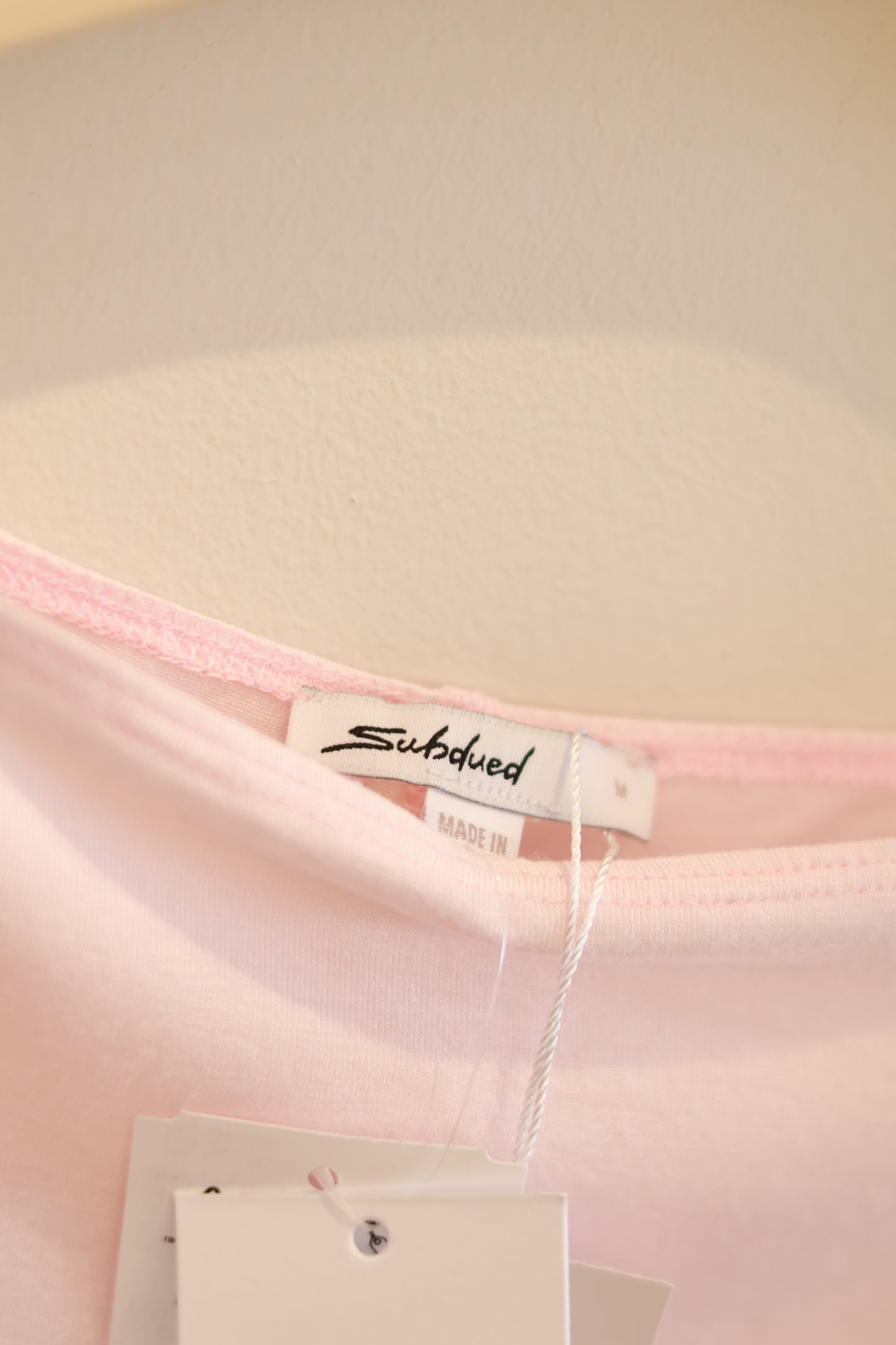 SUBDUED PINK SHEER HALF SHOULDER