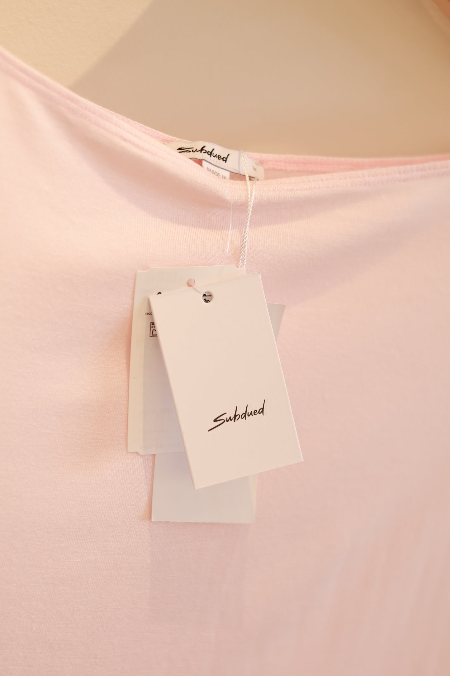 SUBDUED PINK SHEER HALF SHOULDER