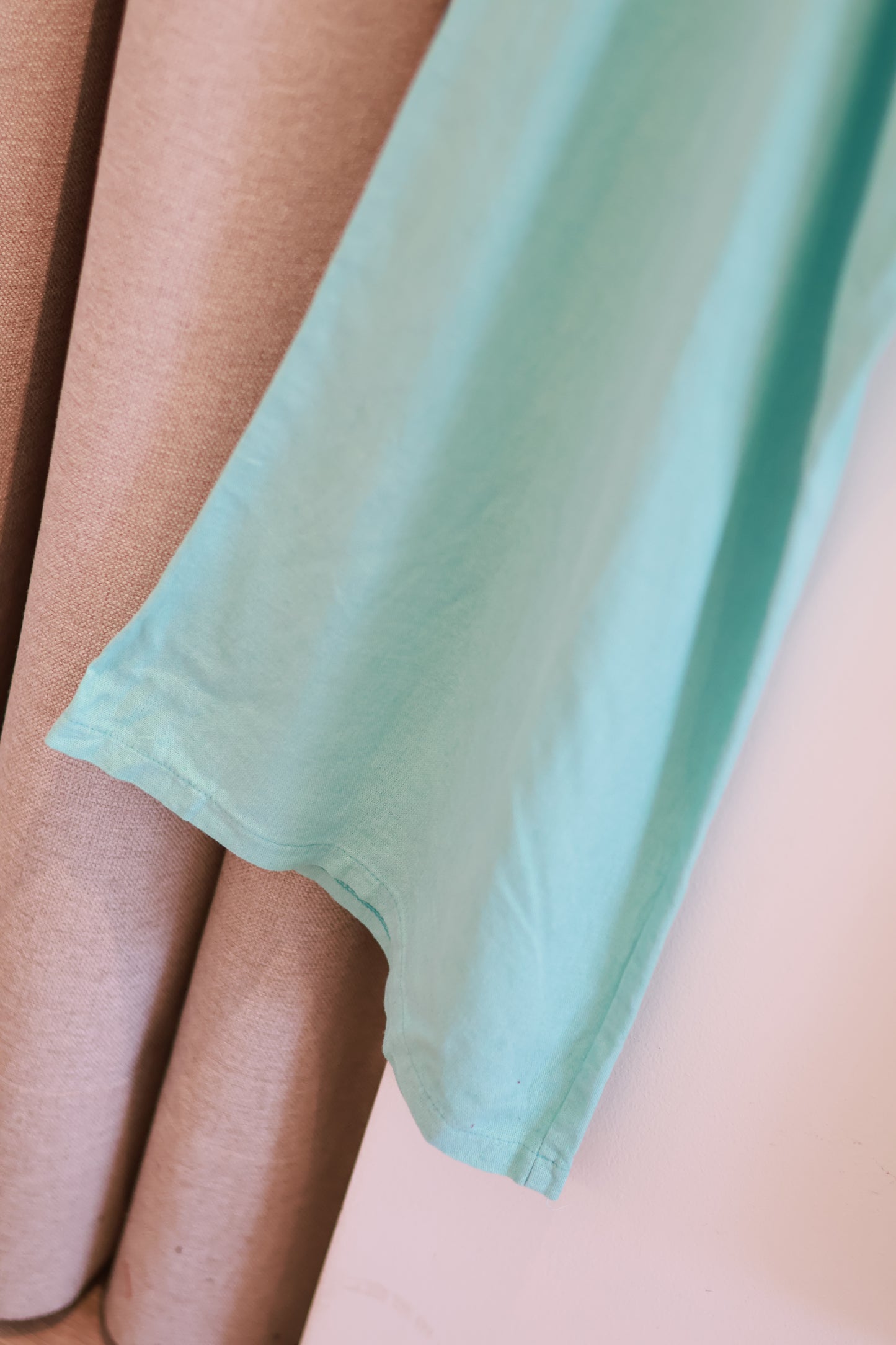 SUBDUED LINEN FOLD OVER PANTS (TEAL)