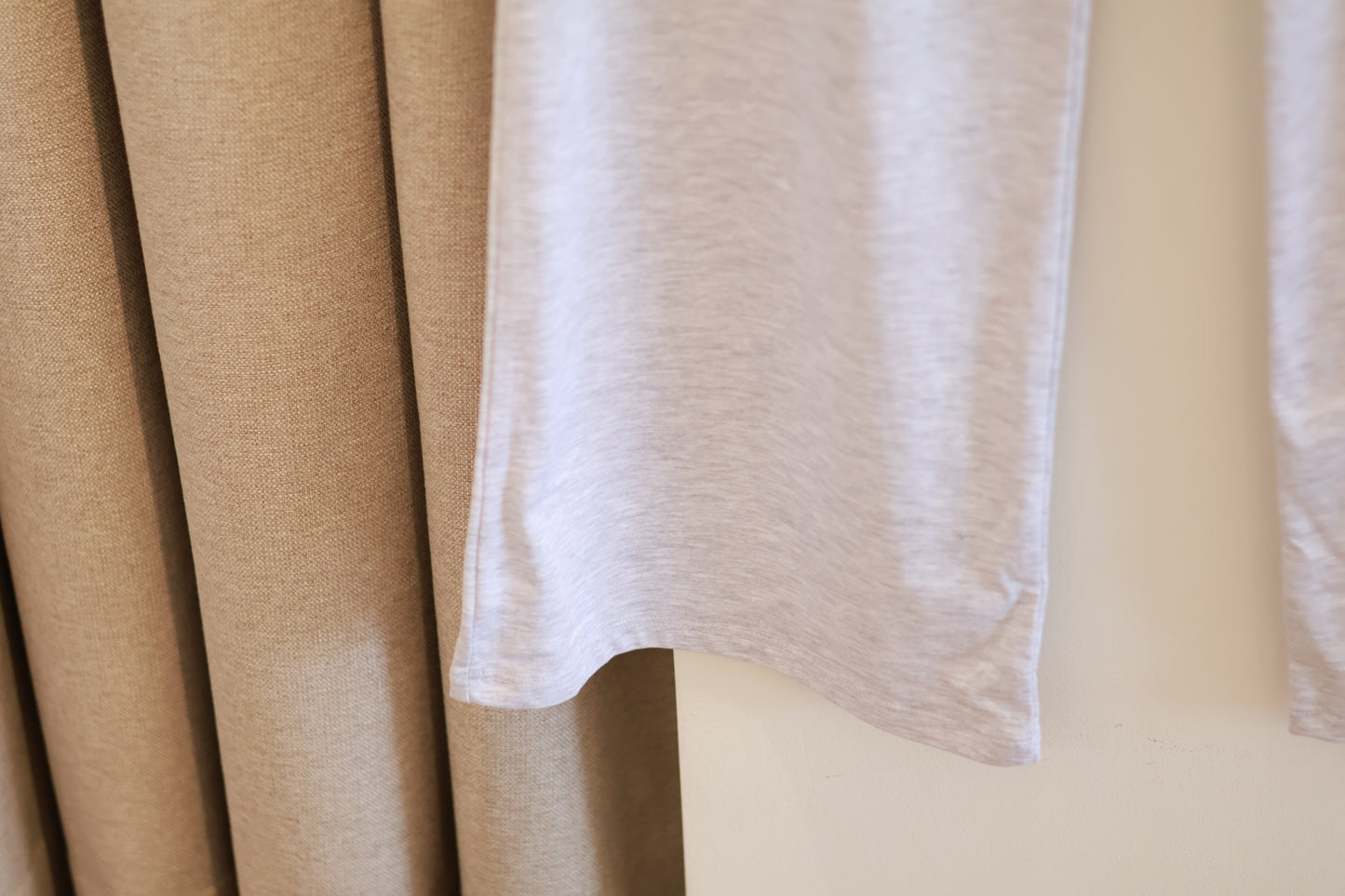 SUBDUED GRAY PANTS W/PINK STRIPES