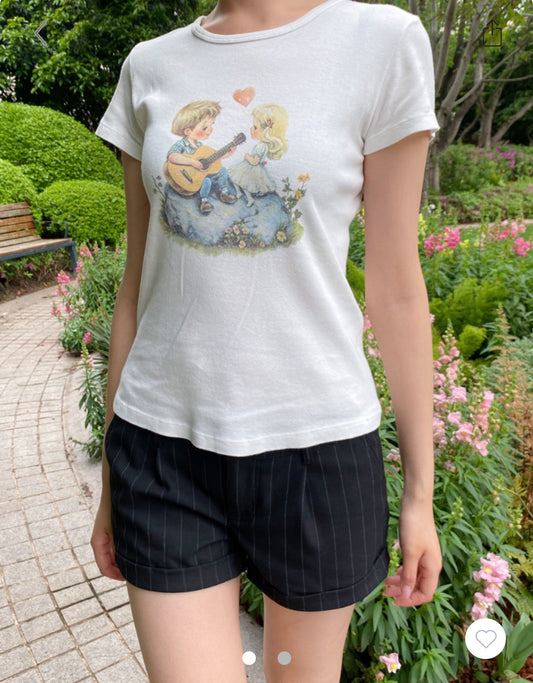 Hailie Kids In Love Top - white/S