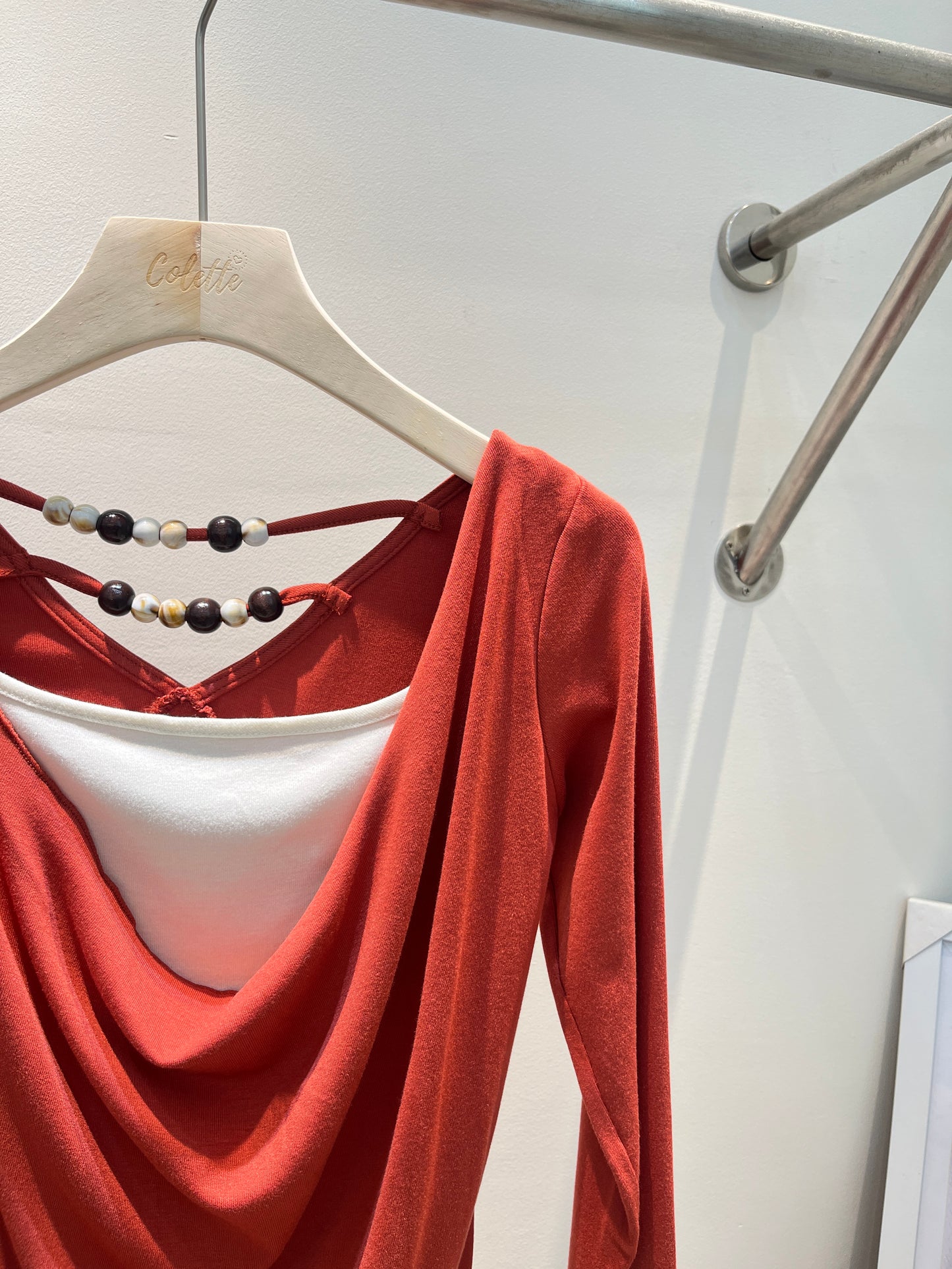 BEATS RED LONG SLEEVE TOP