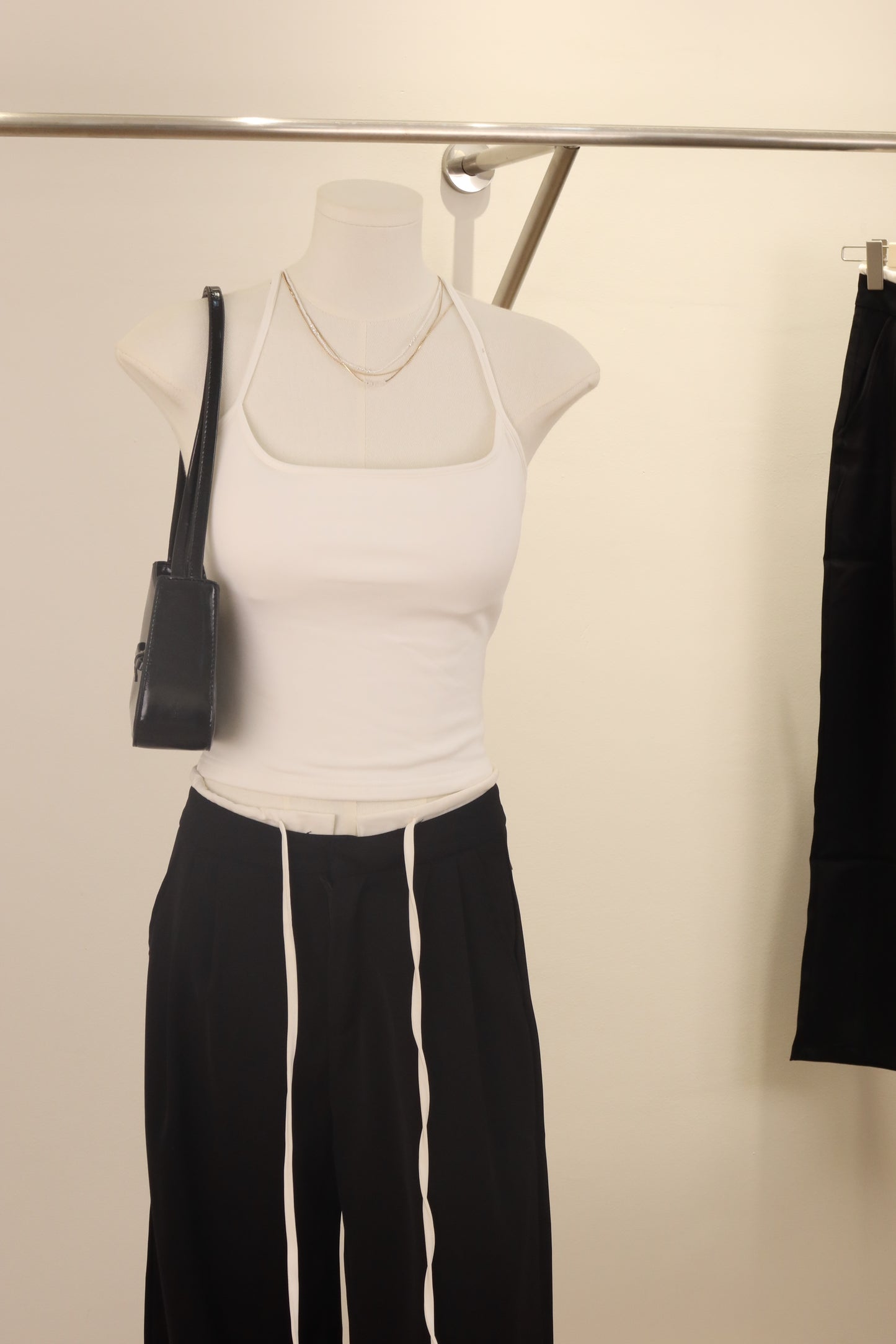 White accent trousers