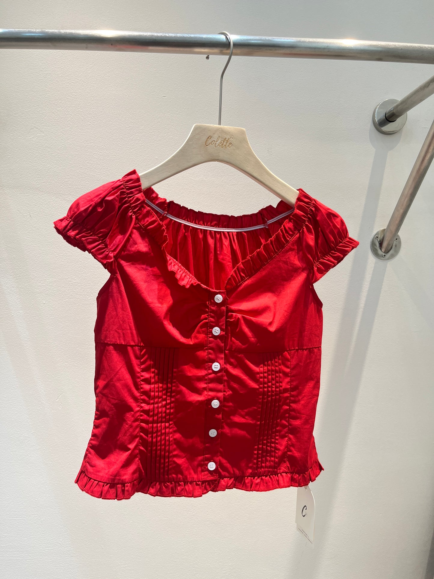 RED BM OFF SHOULDER TOP