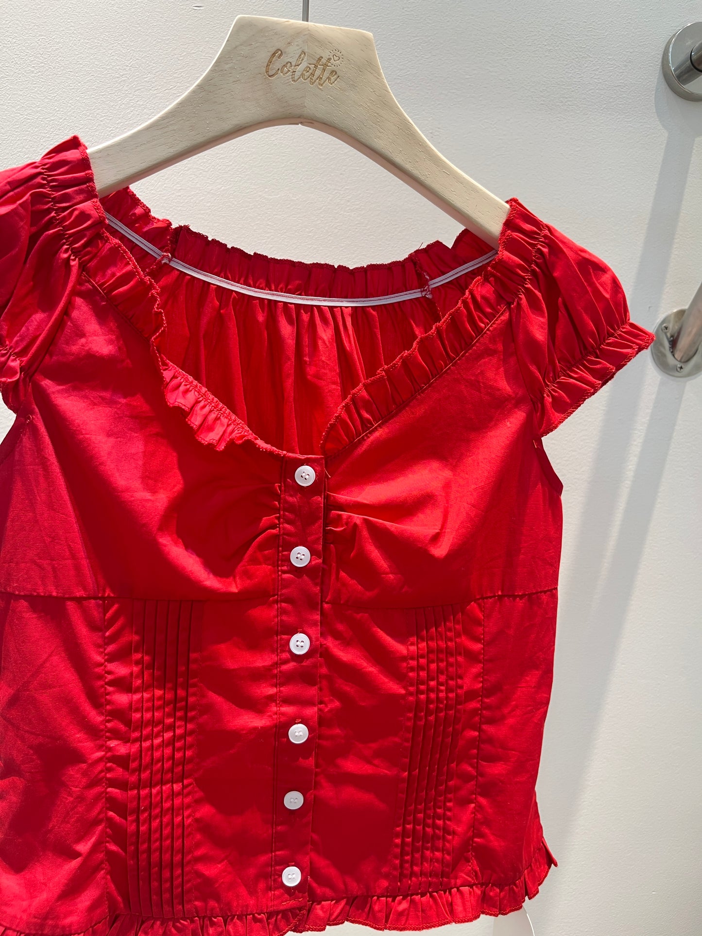 RED BM OFF SHOULDER TOP