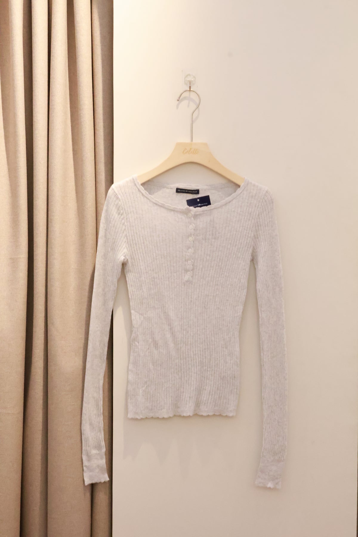 BRANDY Zelly gray knitted long sleeve