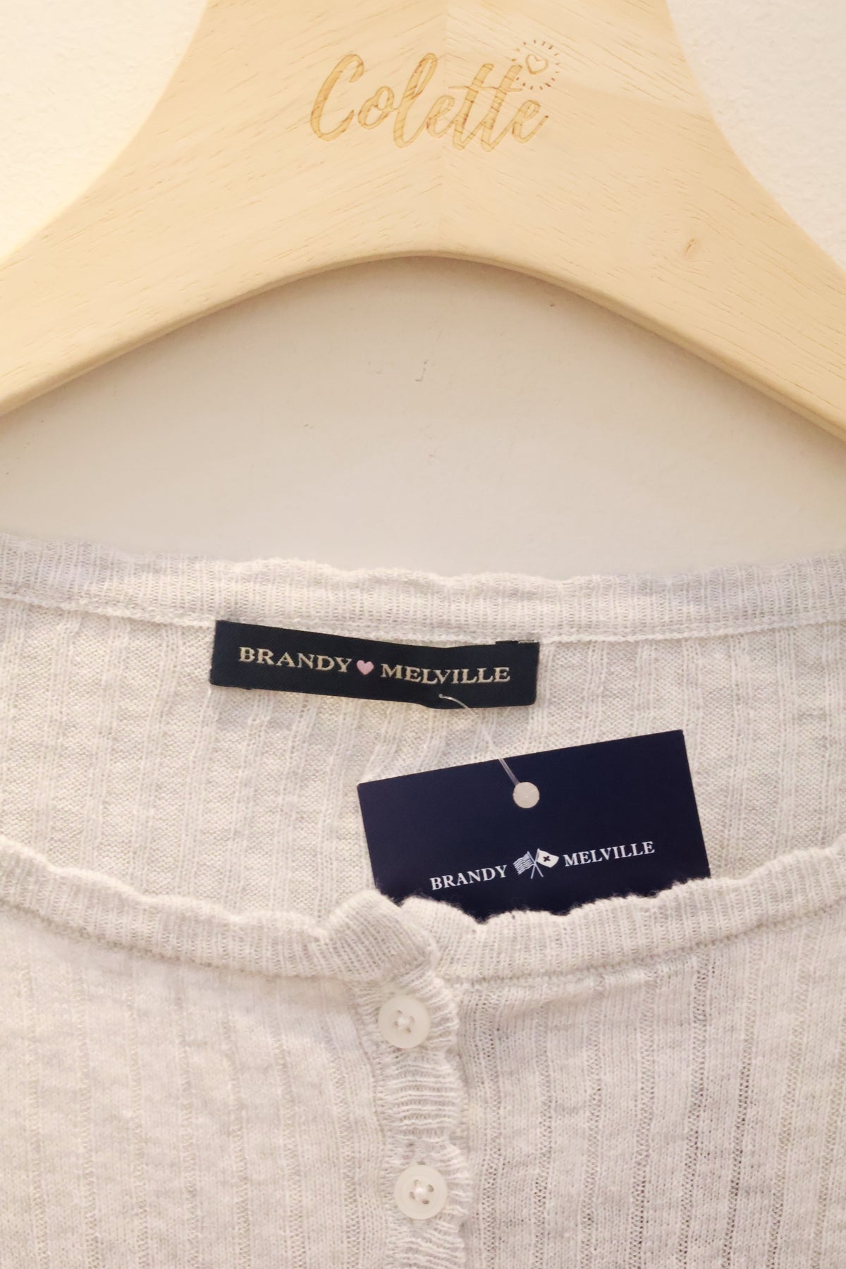 BRANDY Zelly gray knitted long sleeve