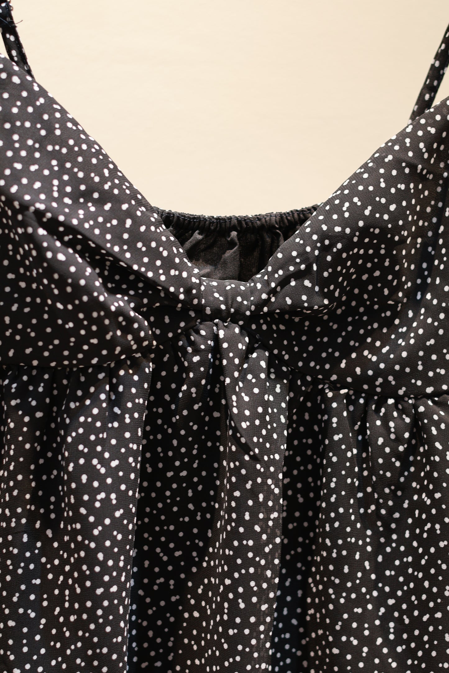 POLKADOT FLOWY BLACK TOP