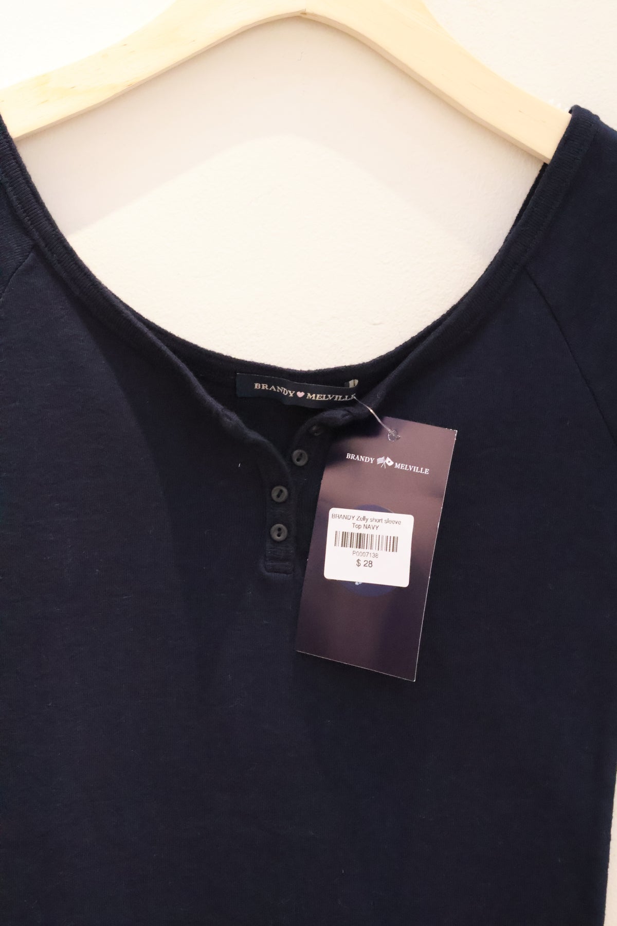 BRANDY Zelly short sleeve Top  -NAVY
