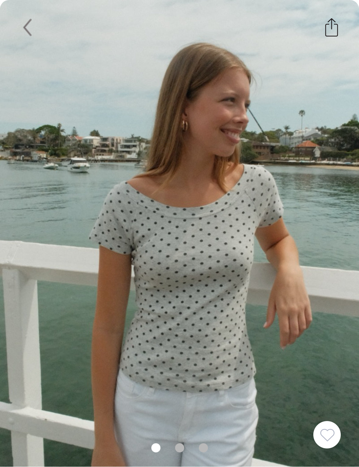 BRANDY Ginny Polka Dot Top