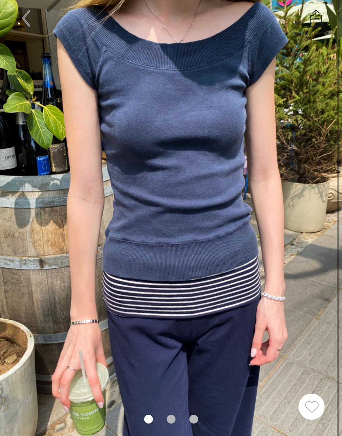 BRANDY Ginny Top - Navy Blue