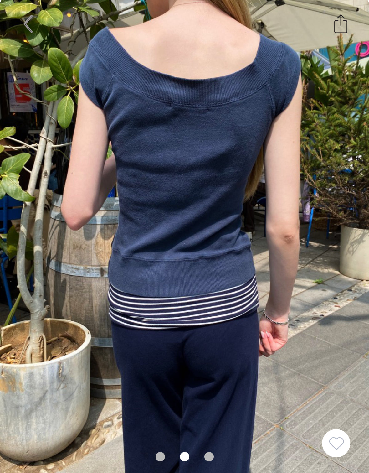 BRANDY Ginny Top - Navy Blue