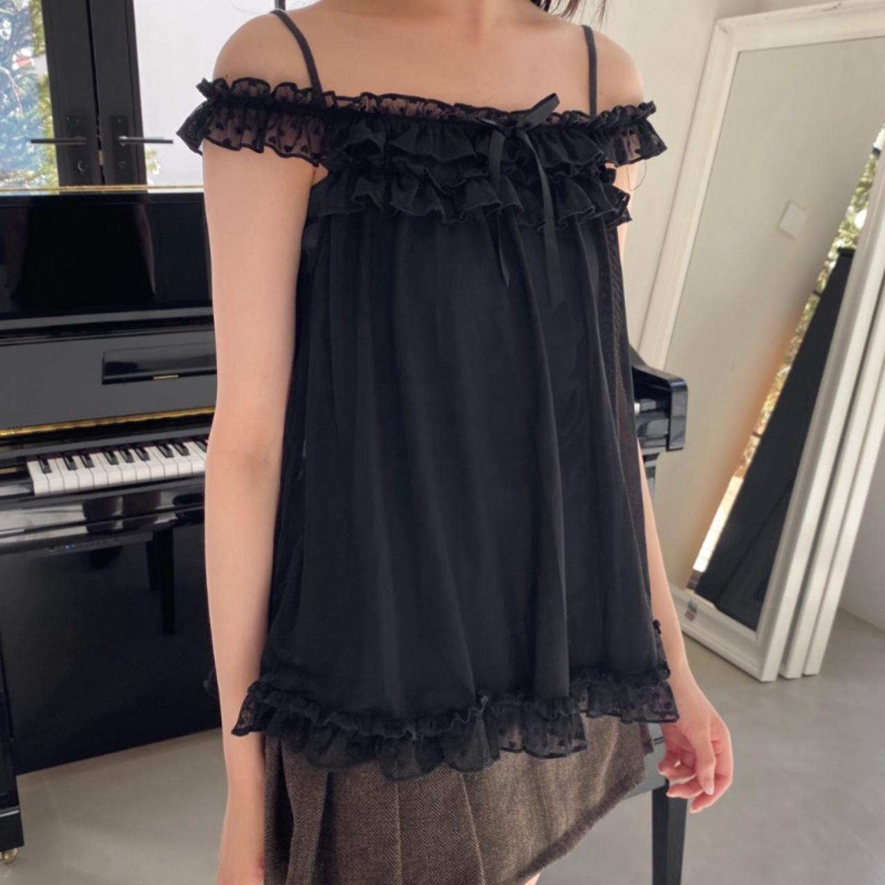 BRANDY Wynn Mesh Top - Black/S