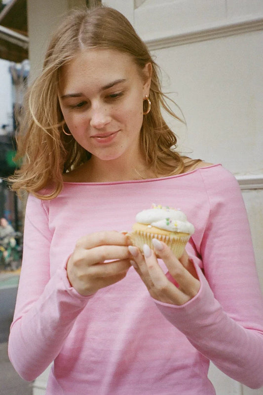 BRANDY Bonnie Striped Top - Pink