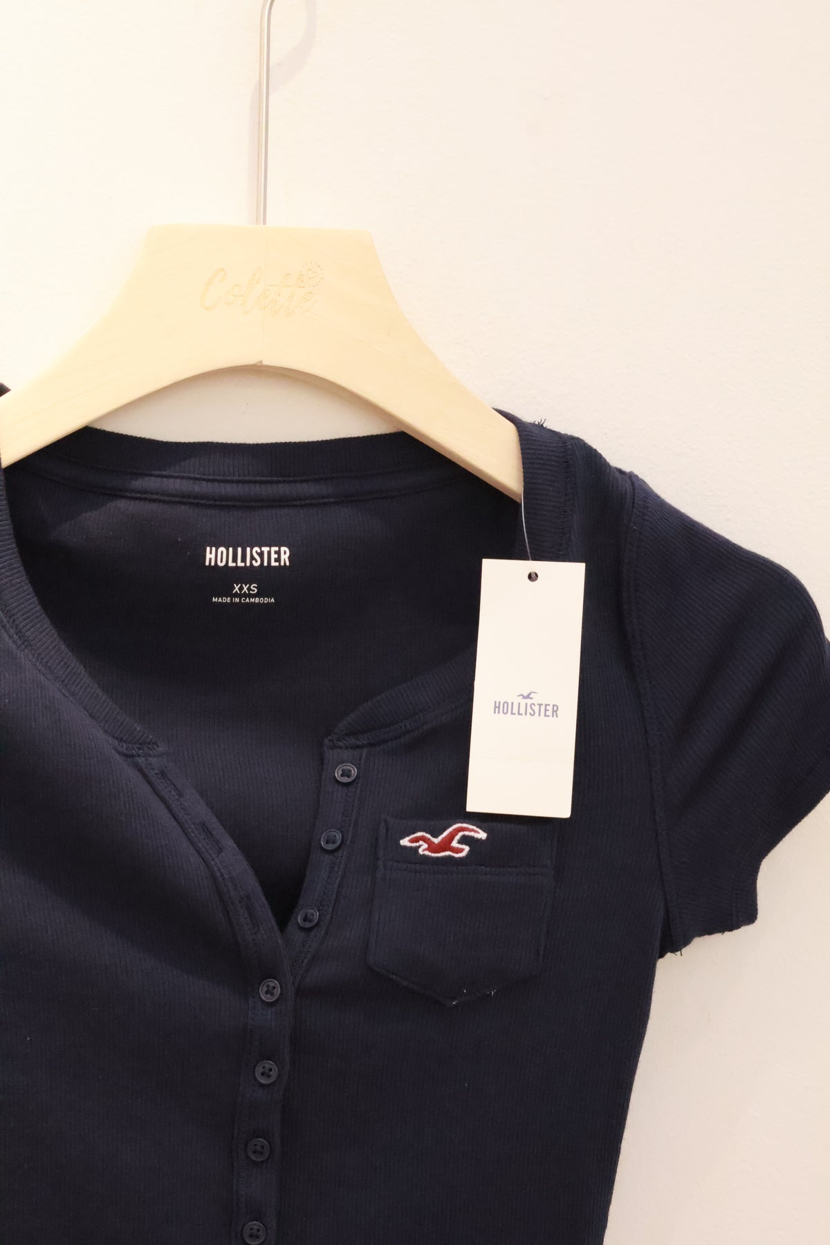 HOLLISTER Seagull Henley Top