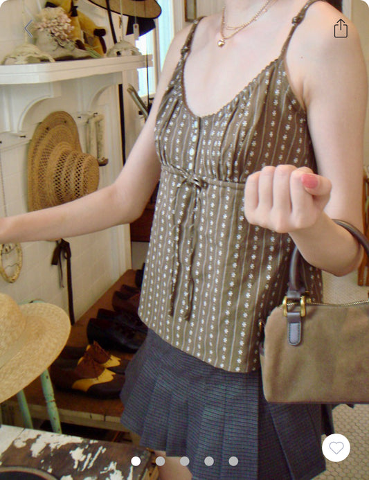 BRANDY Tiffany Floral Tank - Brown/S