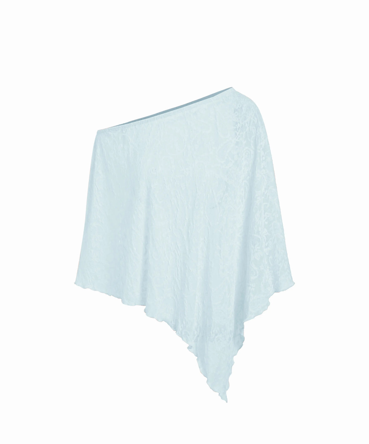 Cider Chiffon Asymmetrical Hem Poncho Top