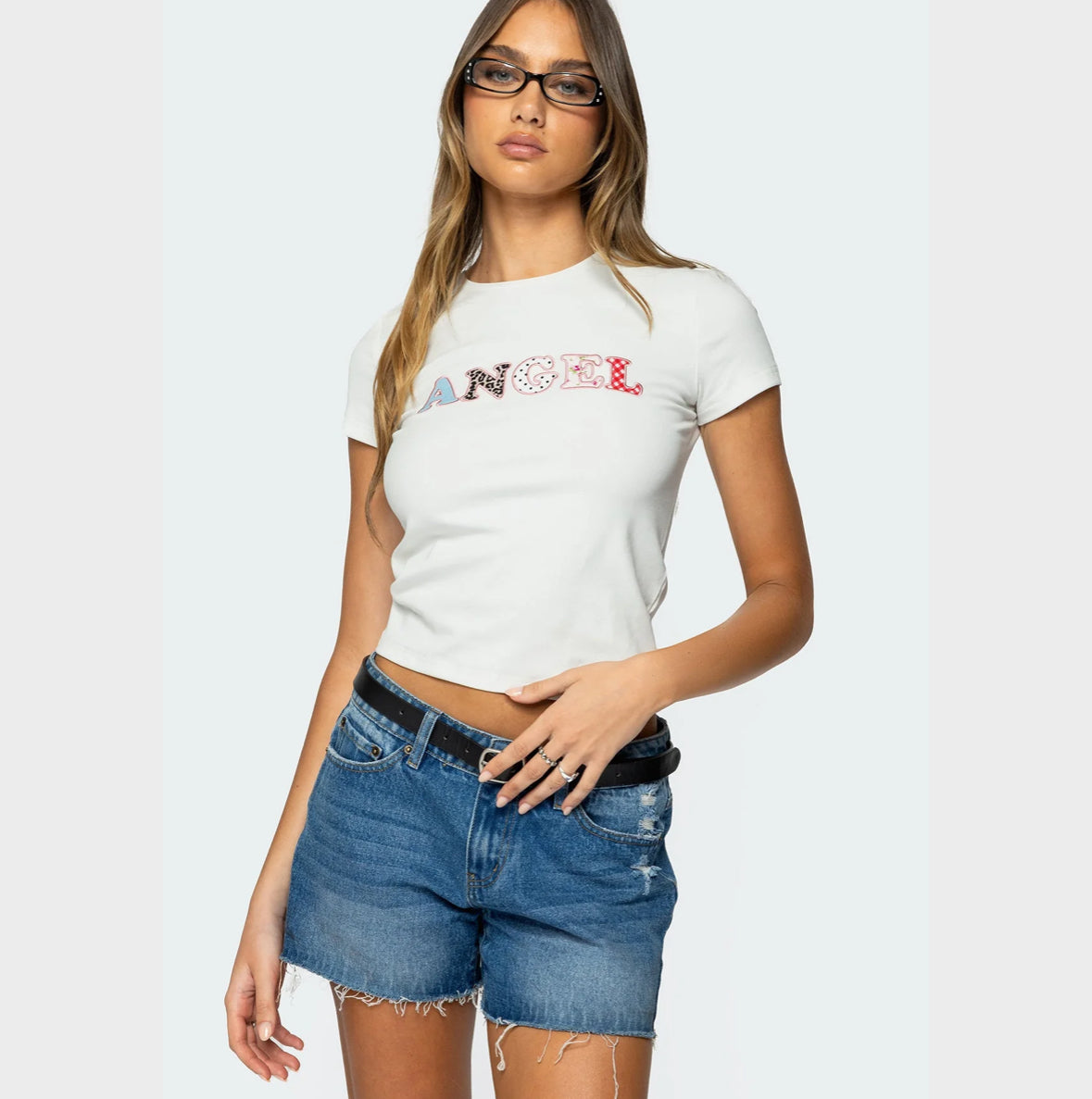 Edikted Angel Patch T Shirt