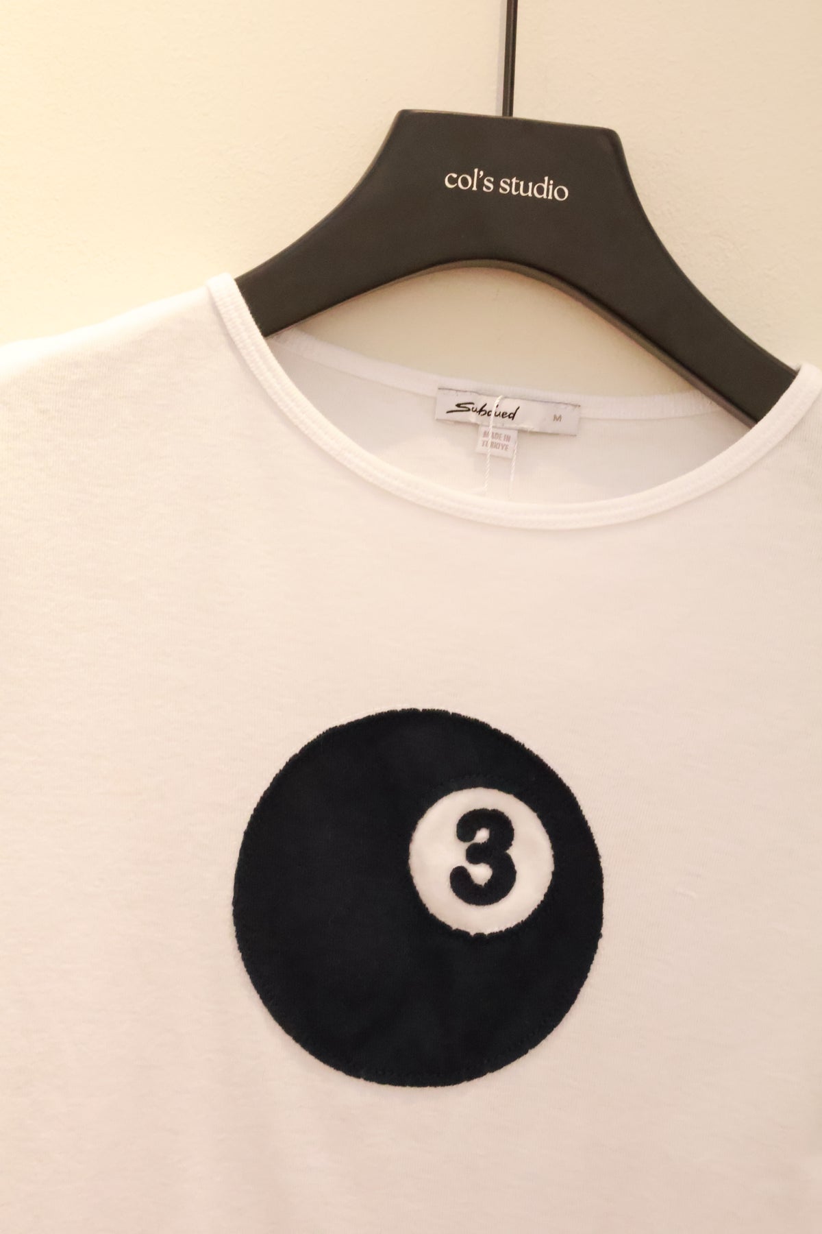 SUBDUED White Cropped Fitted T-Shirt