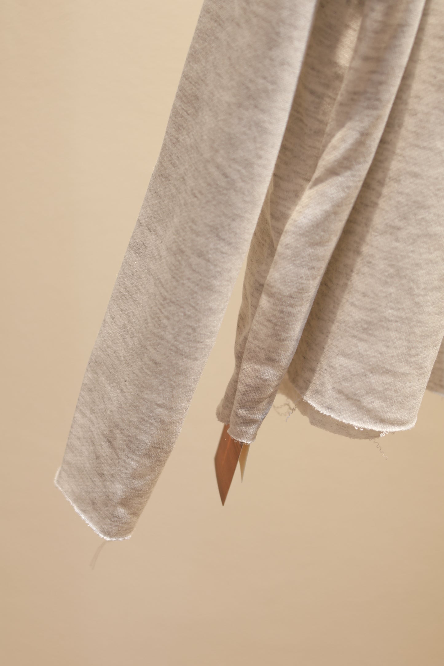 GRAY HALF SHOULDER SWEATER