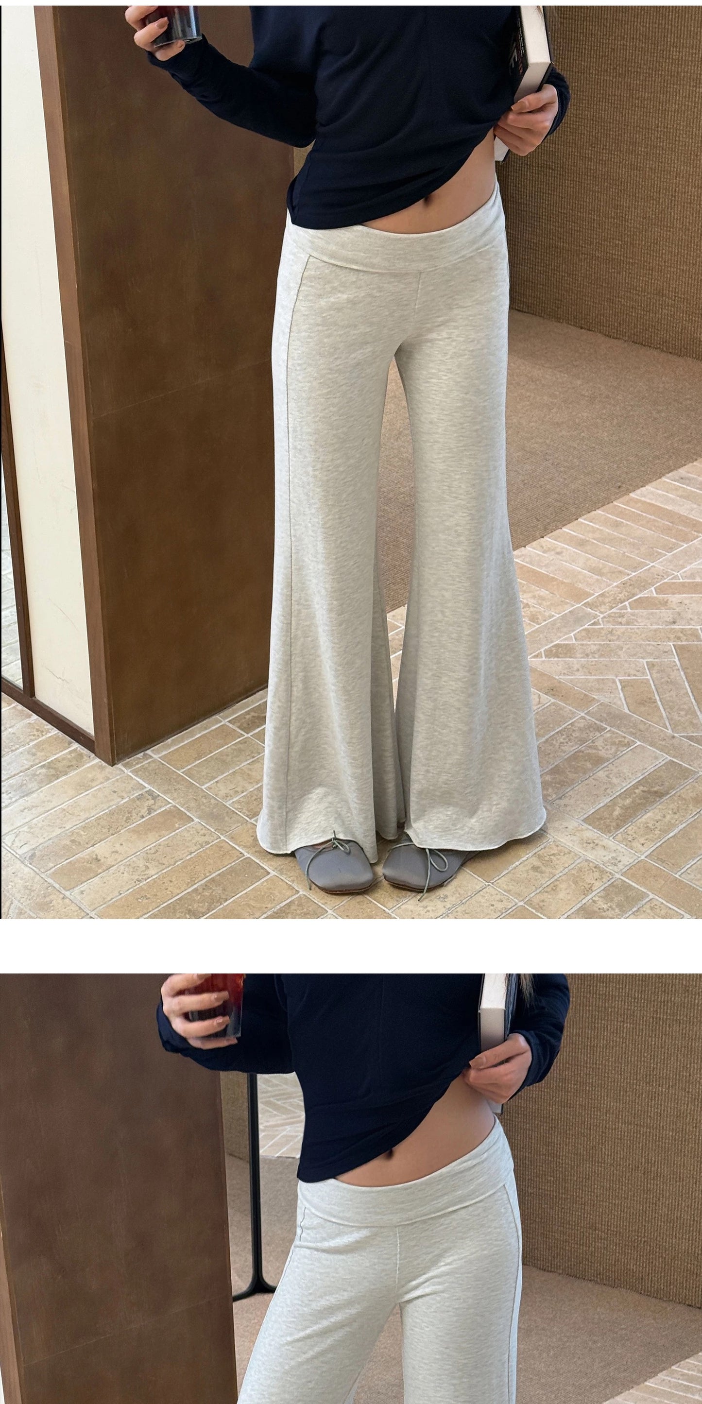 Light Gray Flare Pants