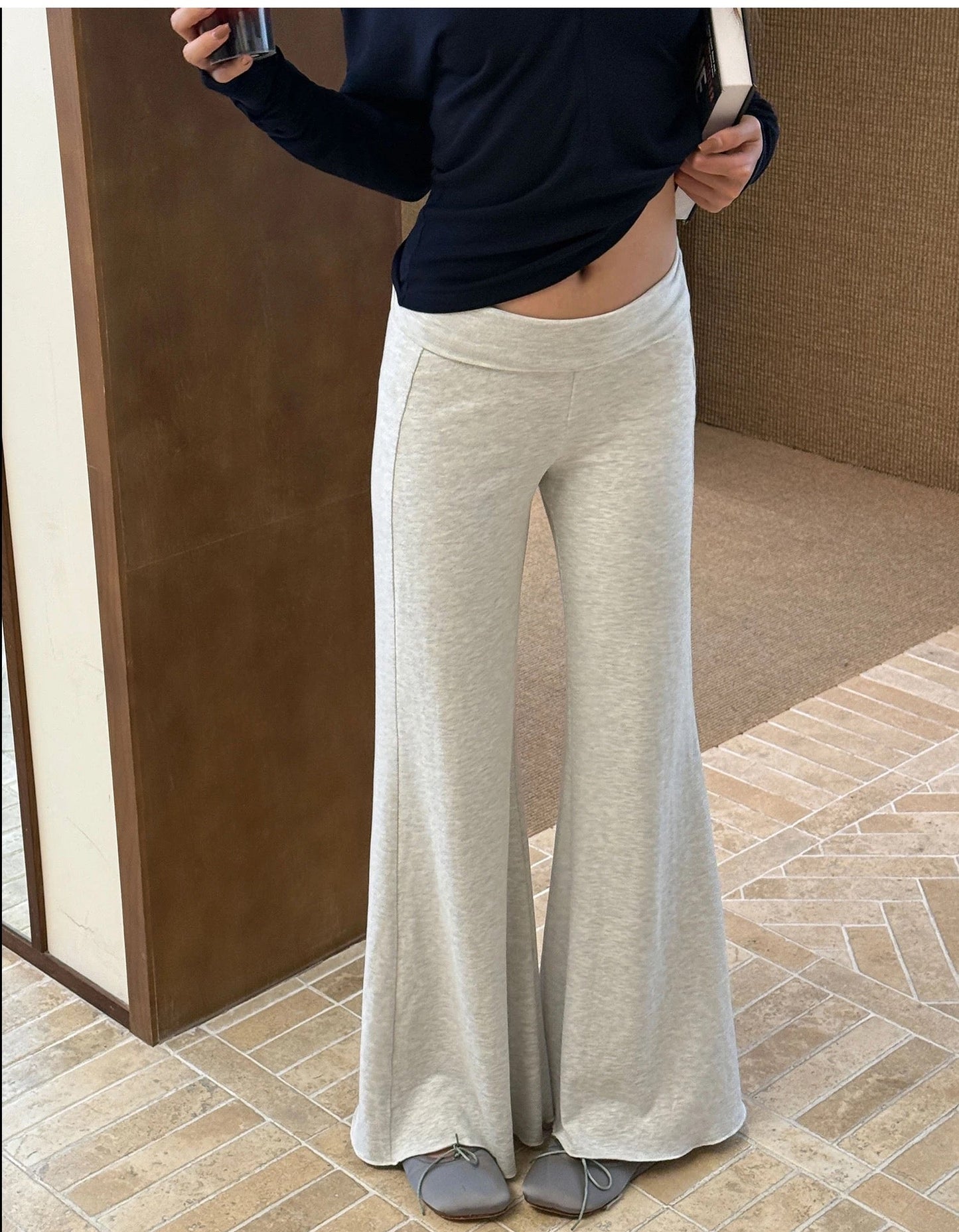 Light Gray Flare Pants