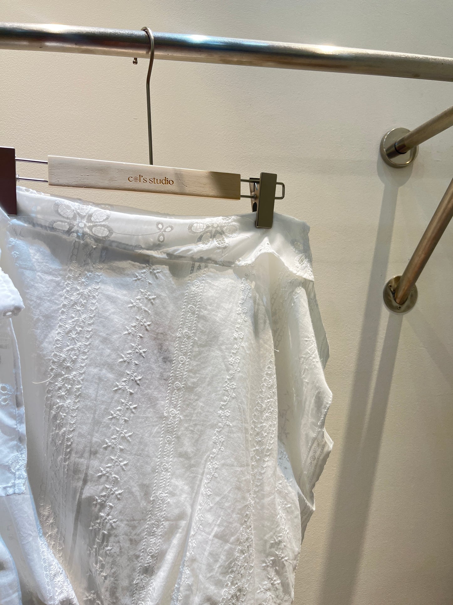 WHITE EMBROIDERED OFF SHOULDER