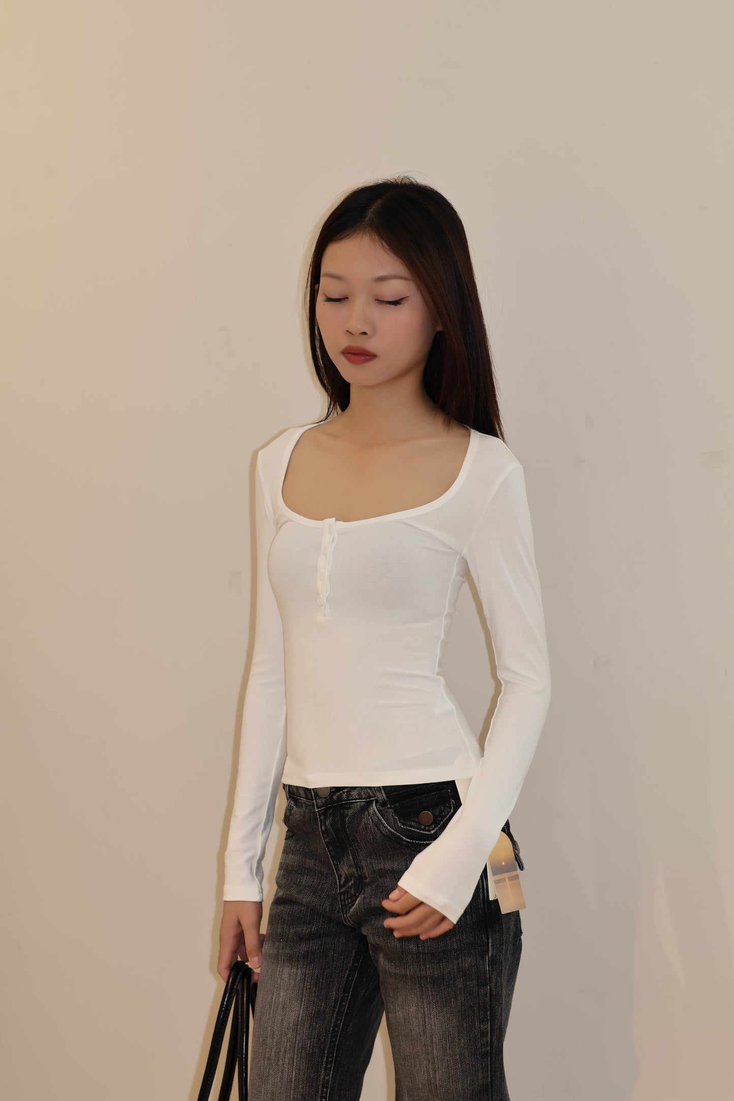 Fitted buttons long sleeve