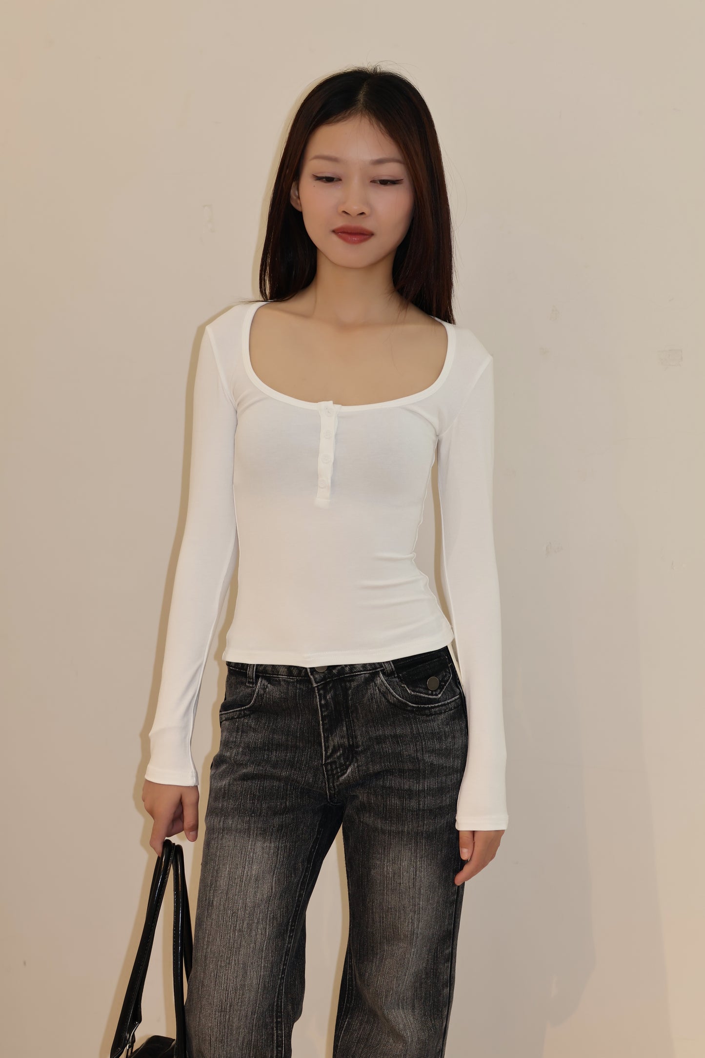 Fitted buttons long sleeve