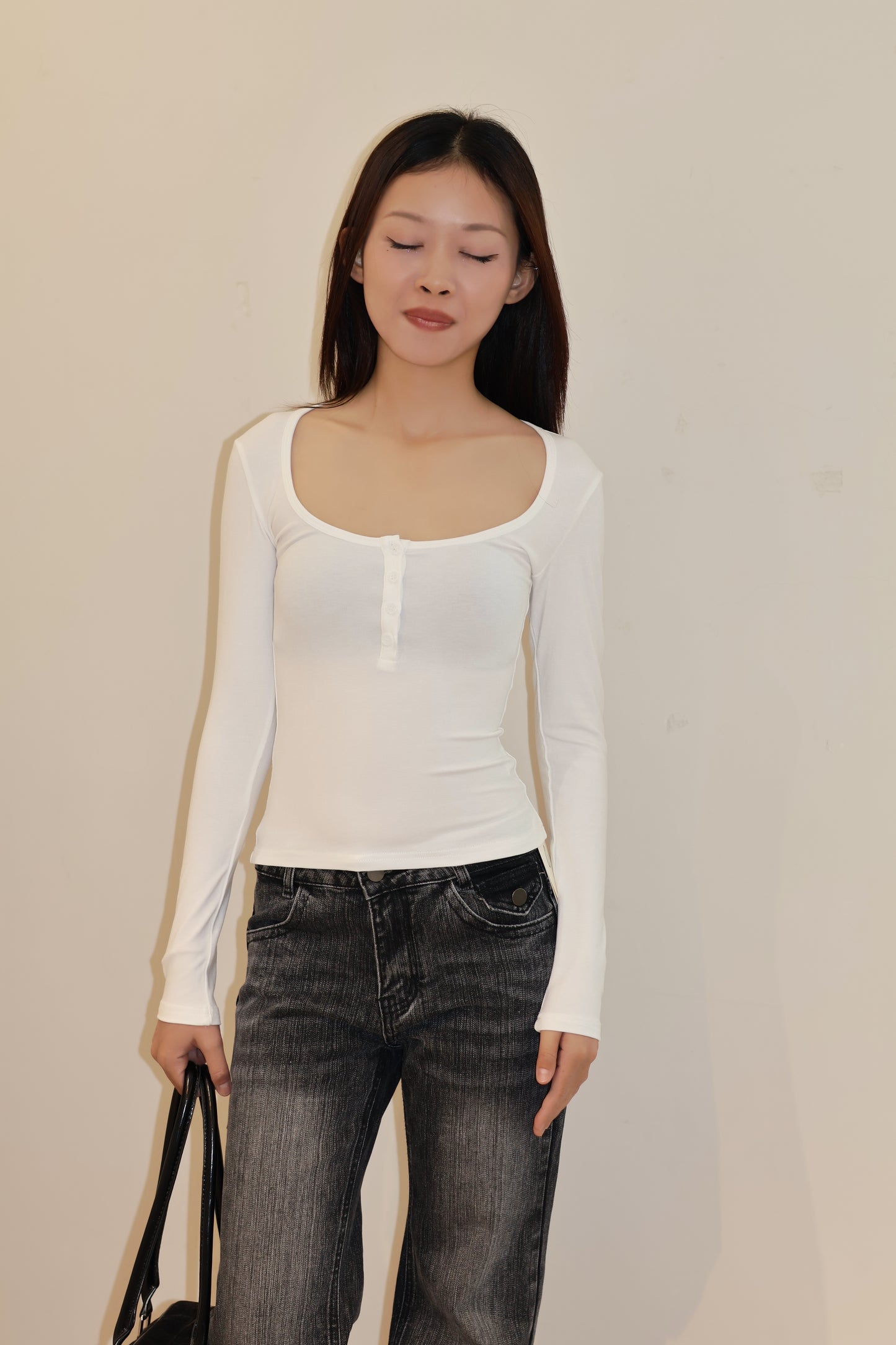 Fitted buttons long sleeve