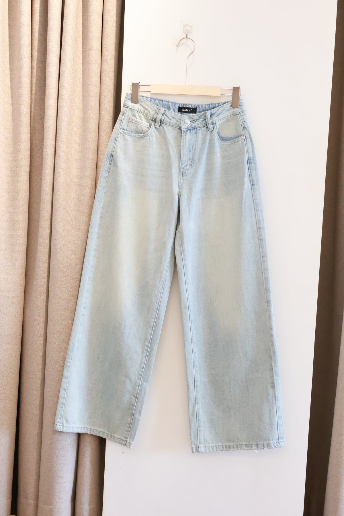 AUD Light Blue Straight-Leg Jeans- BACK POCKET