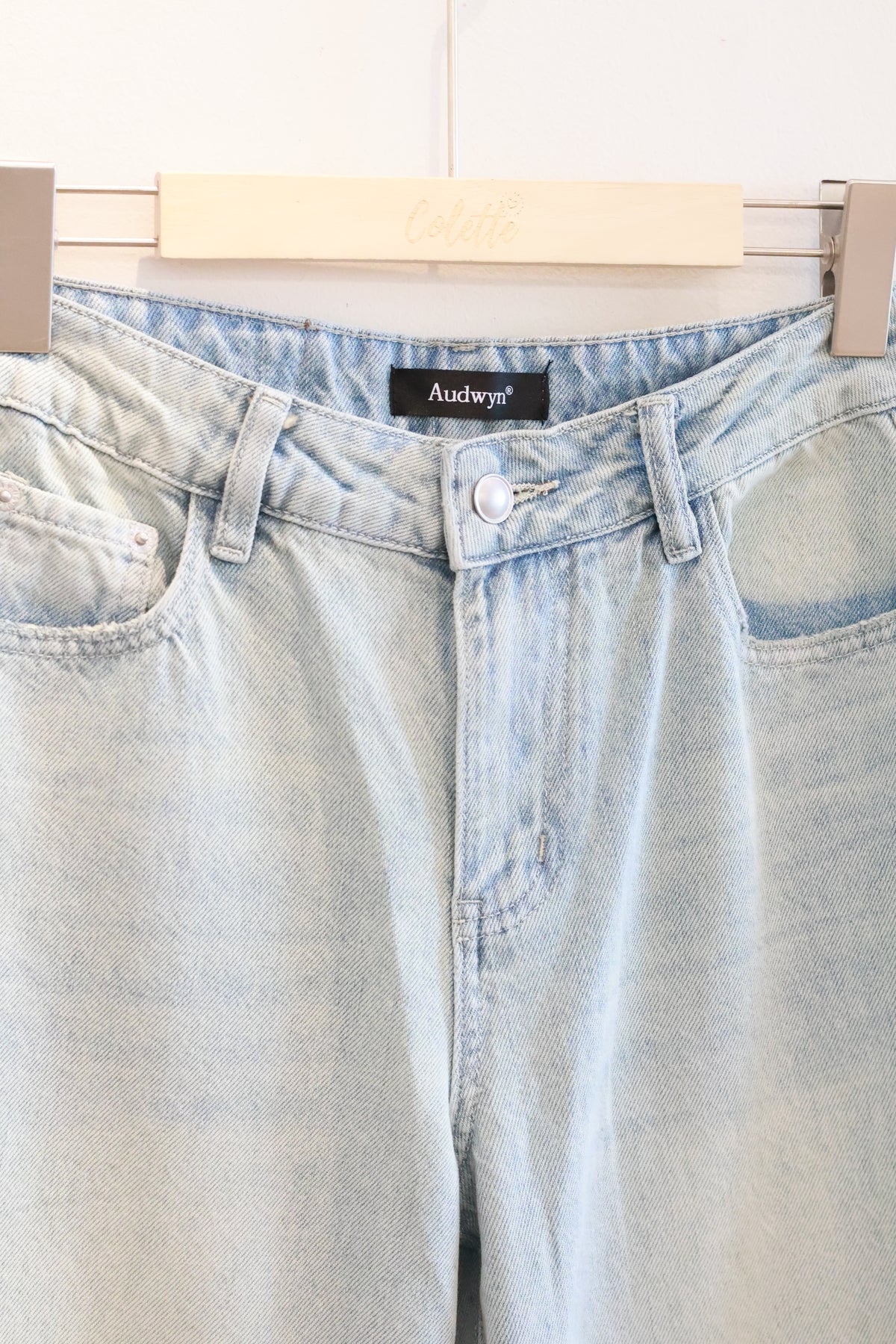 AUD Light Blue Straight-Leg Jeans- BACK POCKET
