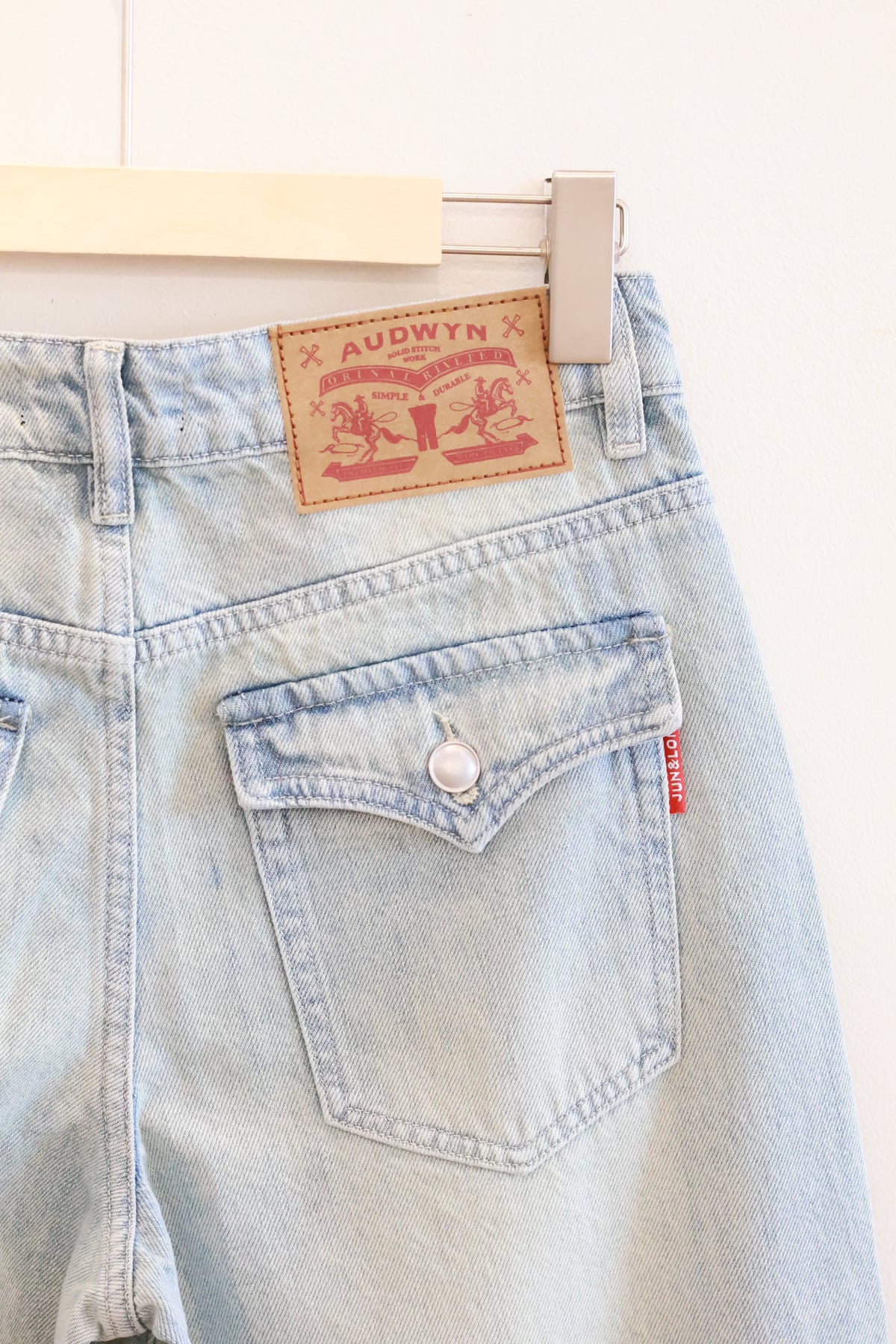 AUD Light Blue Straight-Leg Jeans- BACK POCKET