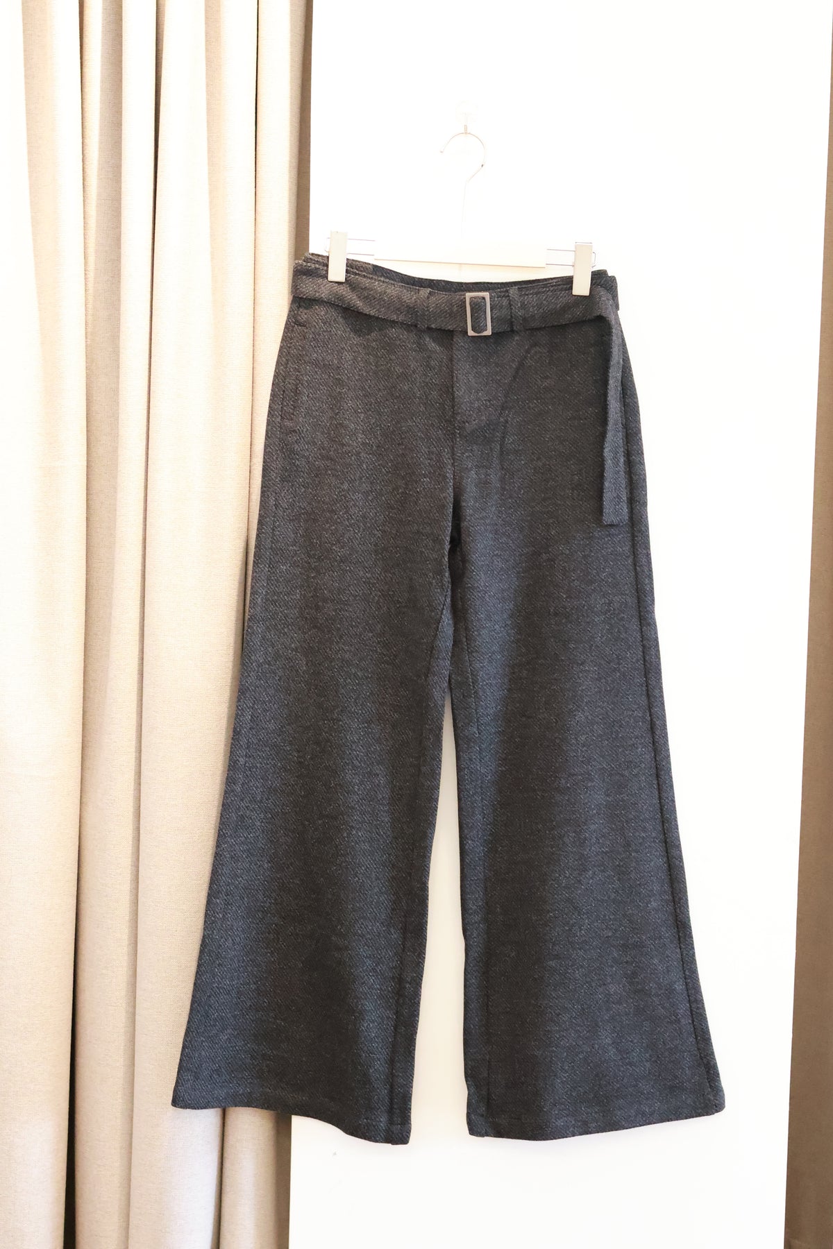 AUD Wide-Leg Casual Pants- DARK GRAY