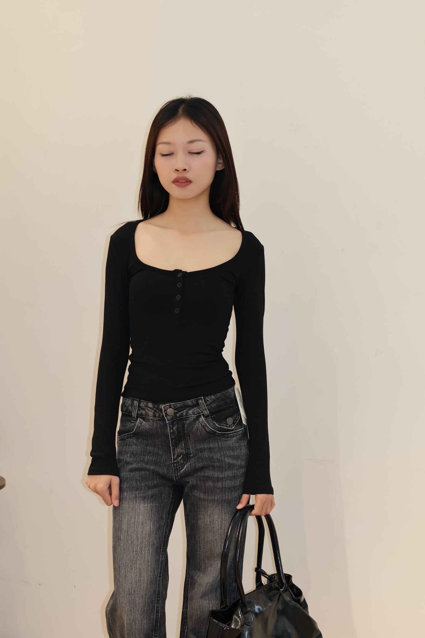 Fitted buttons long sleeve