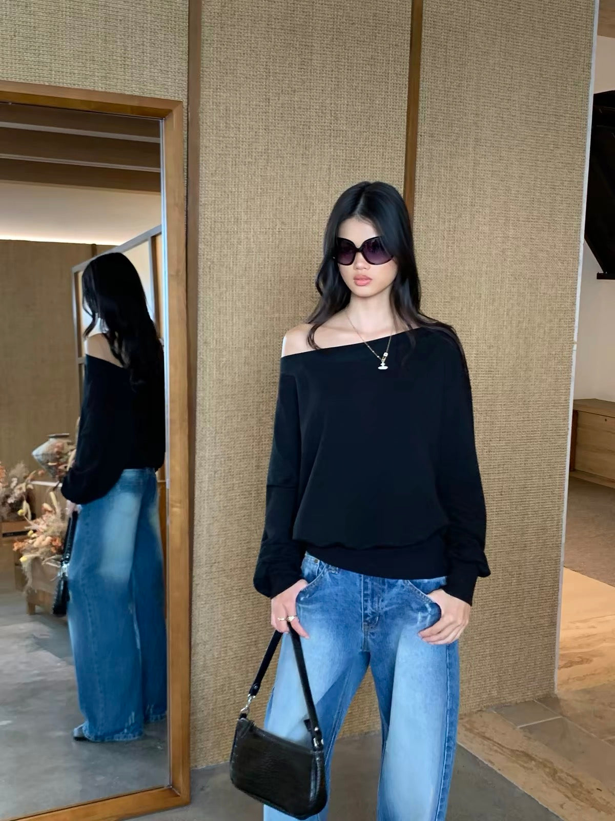 AUD One-Shoulder Sweater