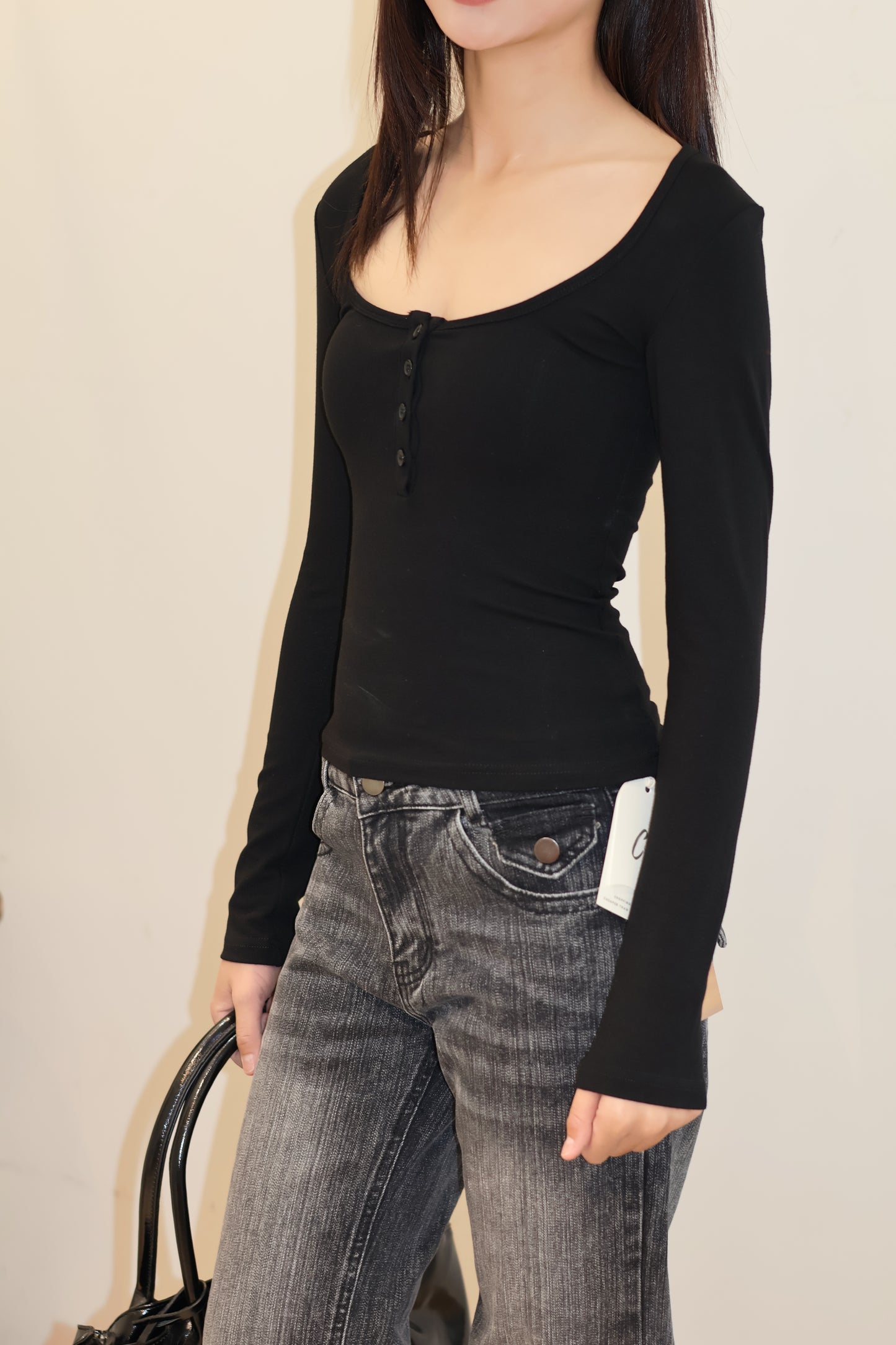 Fitted buttons long sleeve