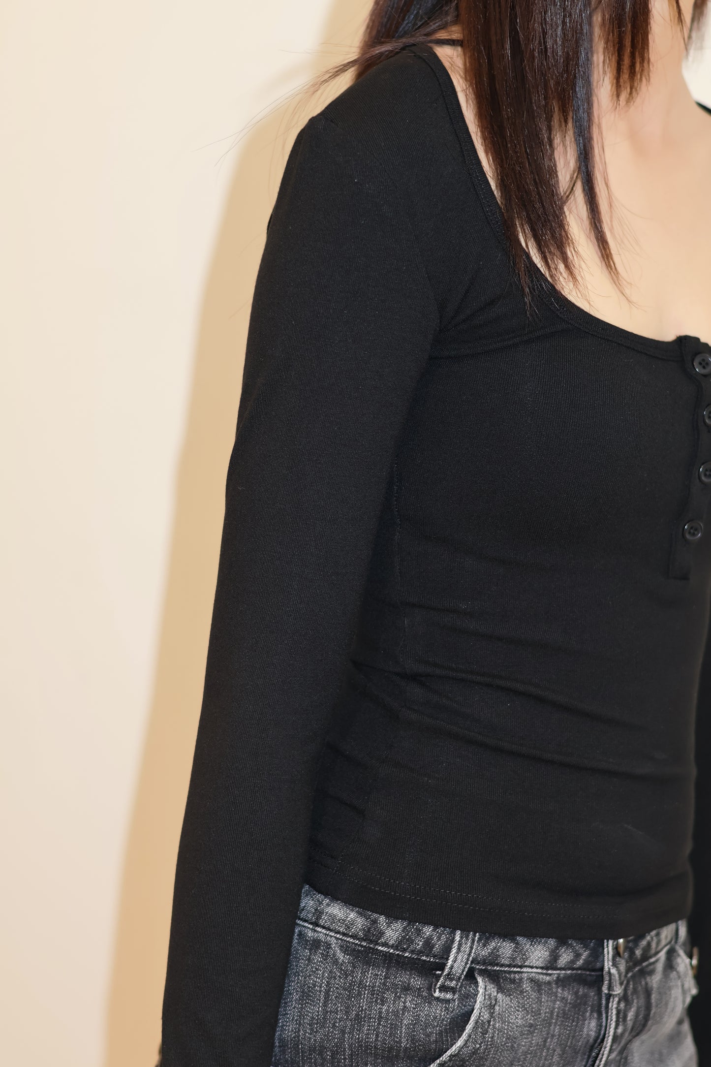 Fitted buttons long sleeve