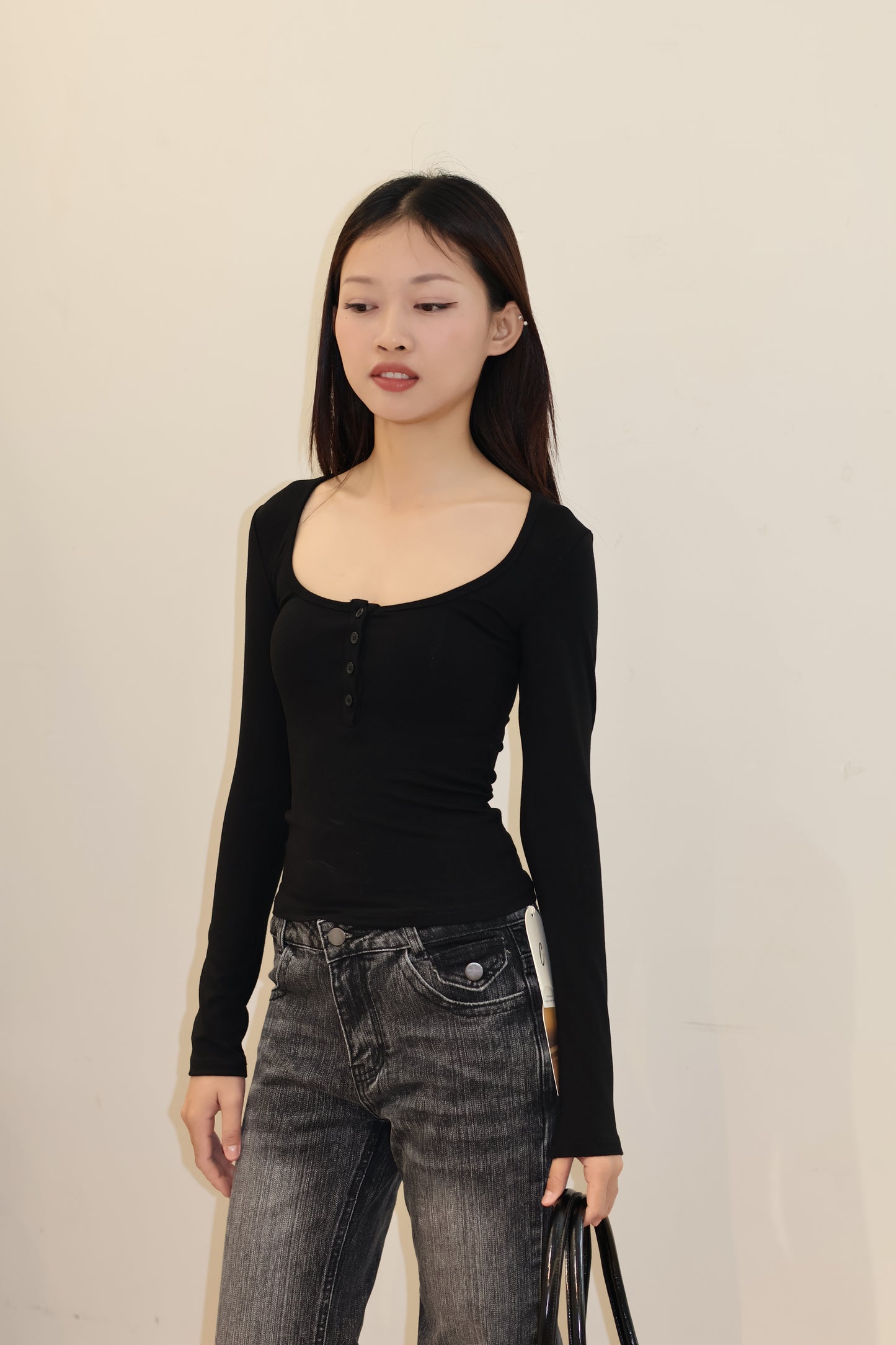 Fitted buttons long sleeve