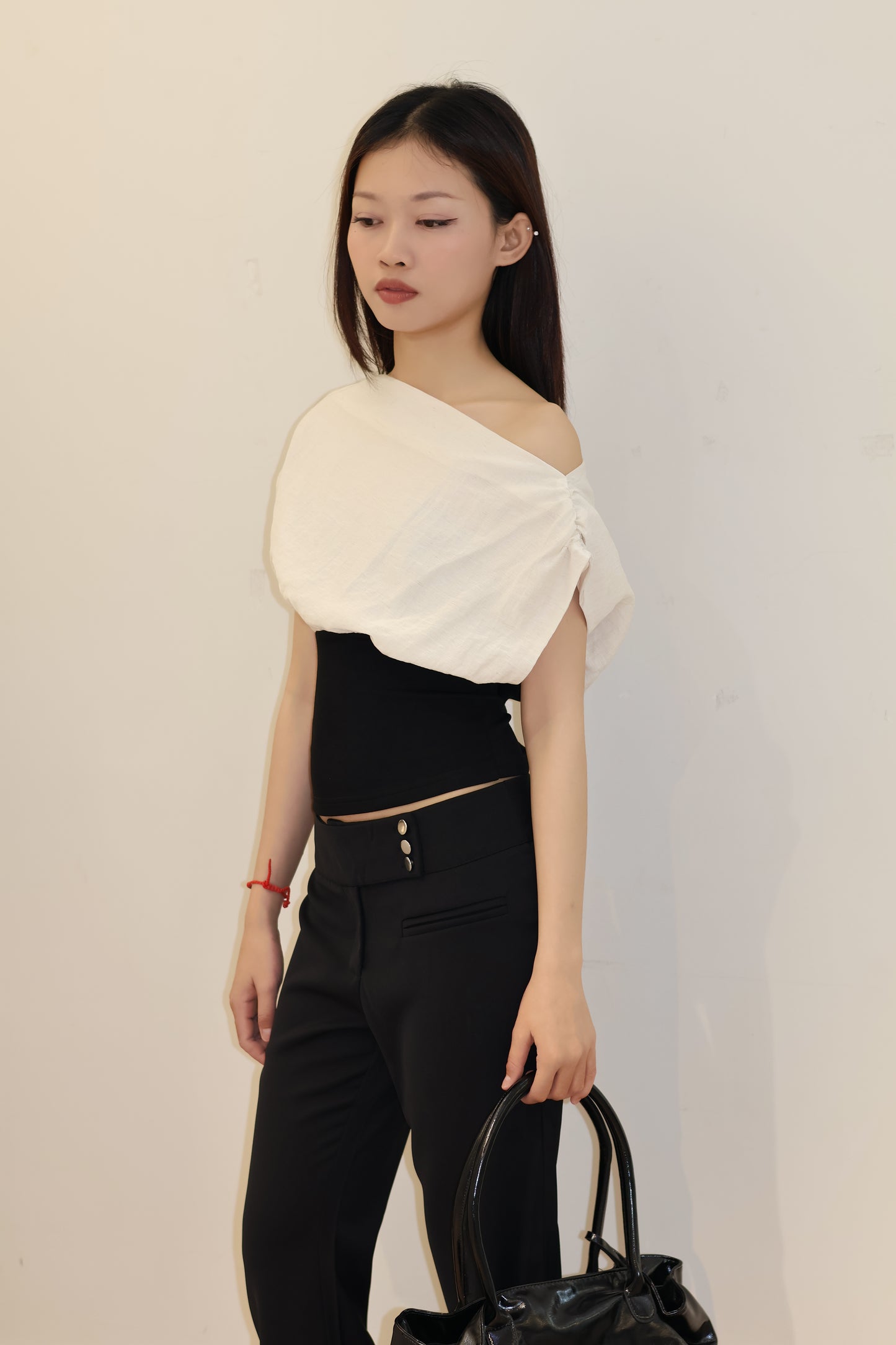 WASIT CINCH LINEN TOP