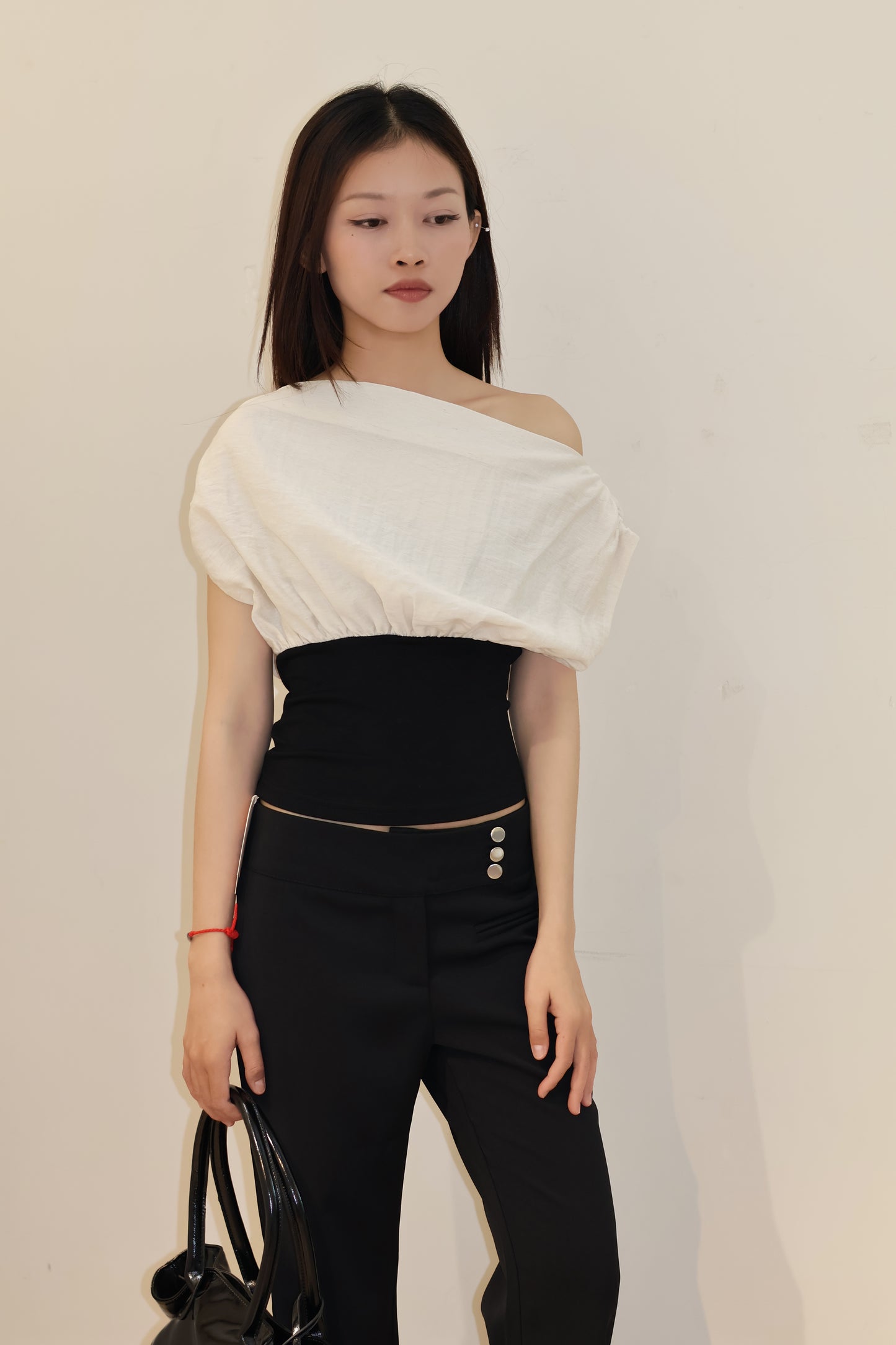 WASIT CINCH LINEN TOP