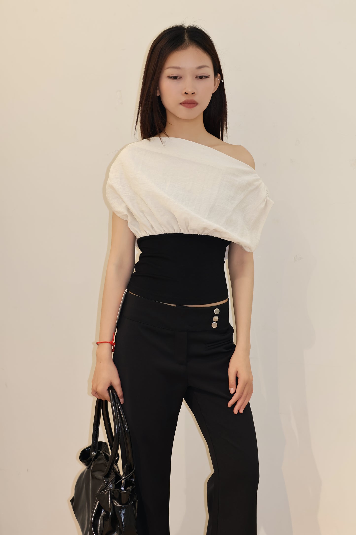 WASIT CINCH LINEN TOP