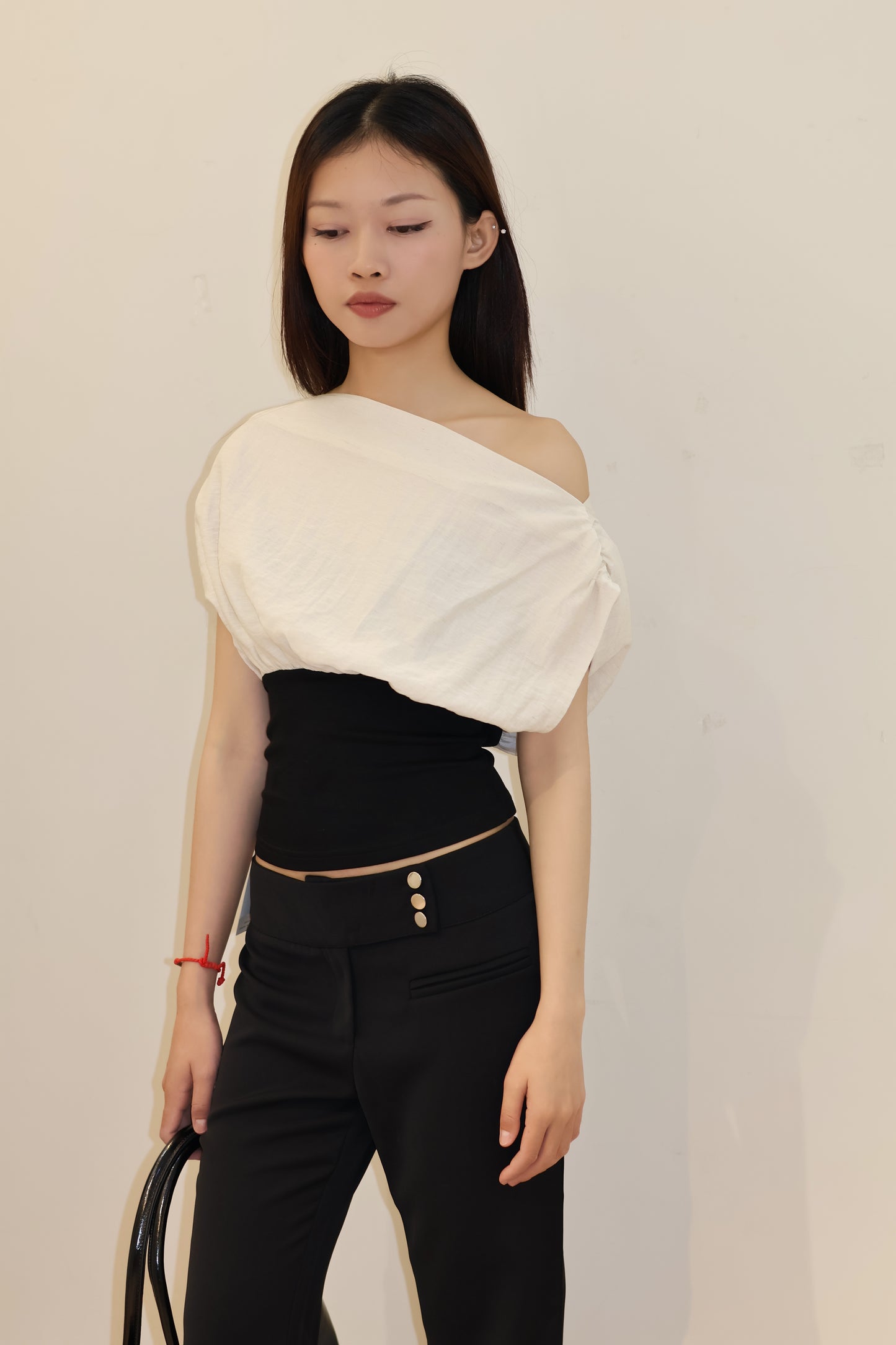 WASIT CINCH LINEN TOP