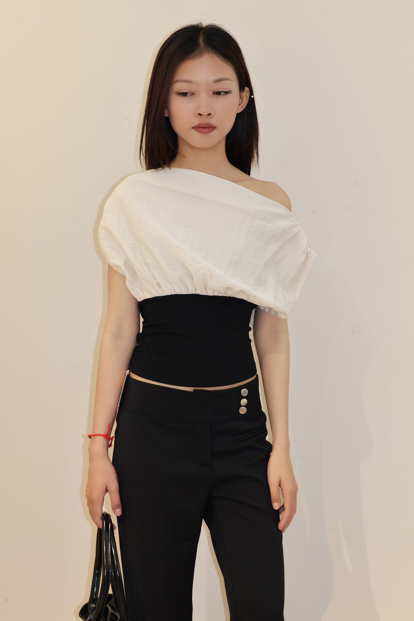 WASIT CINCH LINEN TOP