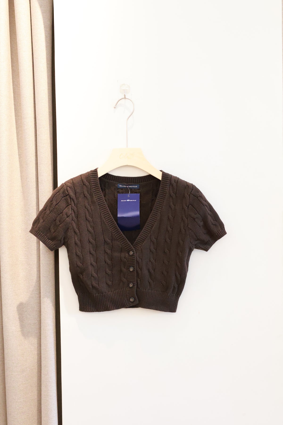 BRANDY MELVILLE ZOA CARDIGAN- MOCHA