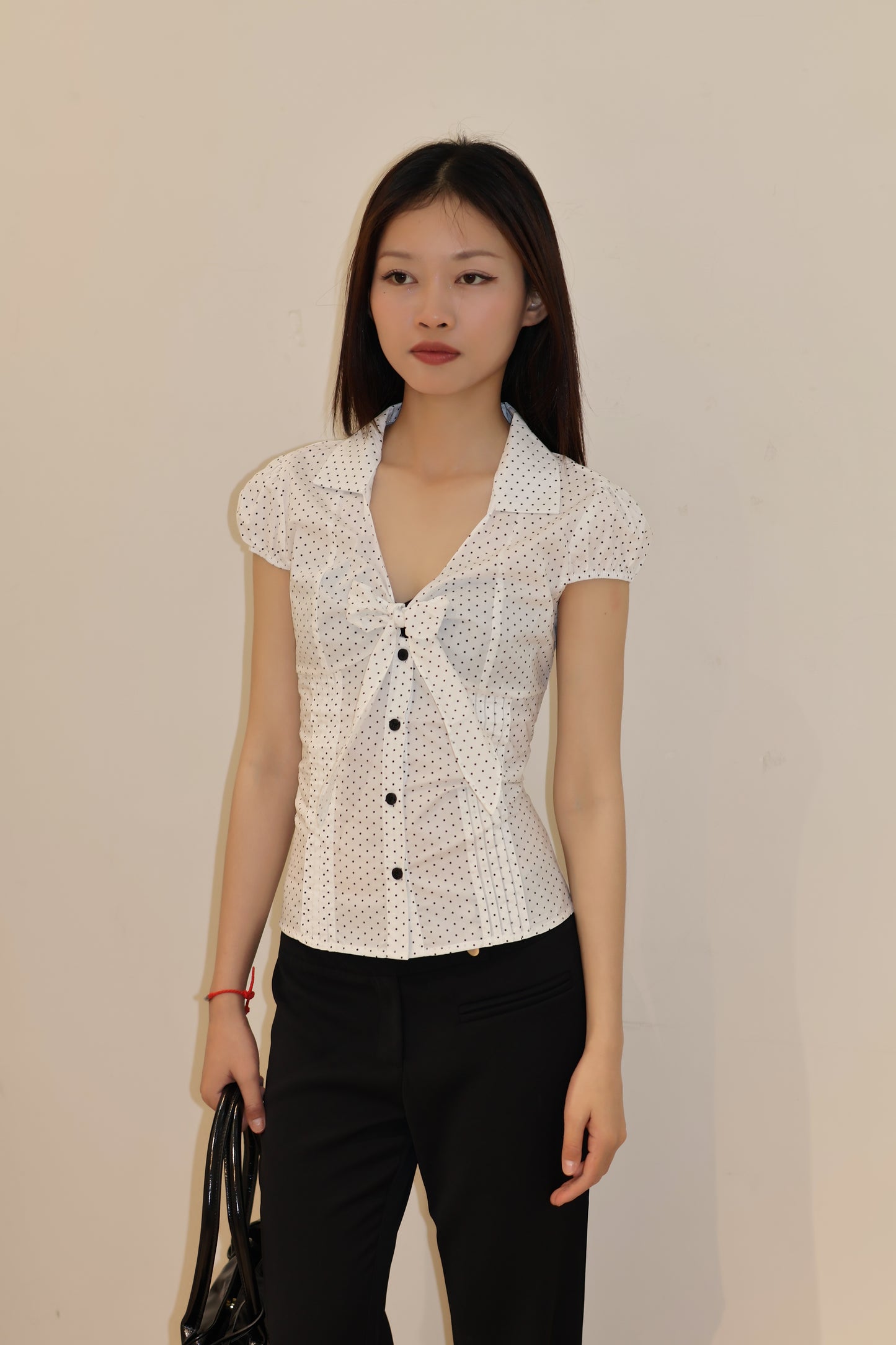 POLKADOT BOW BLOUSE
