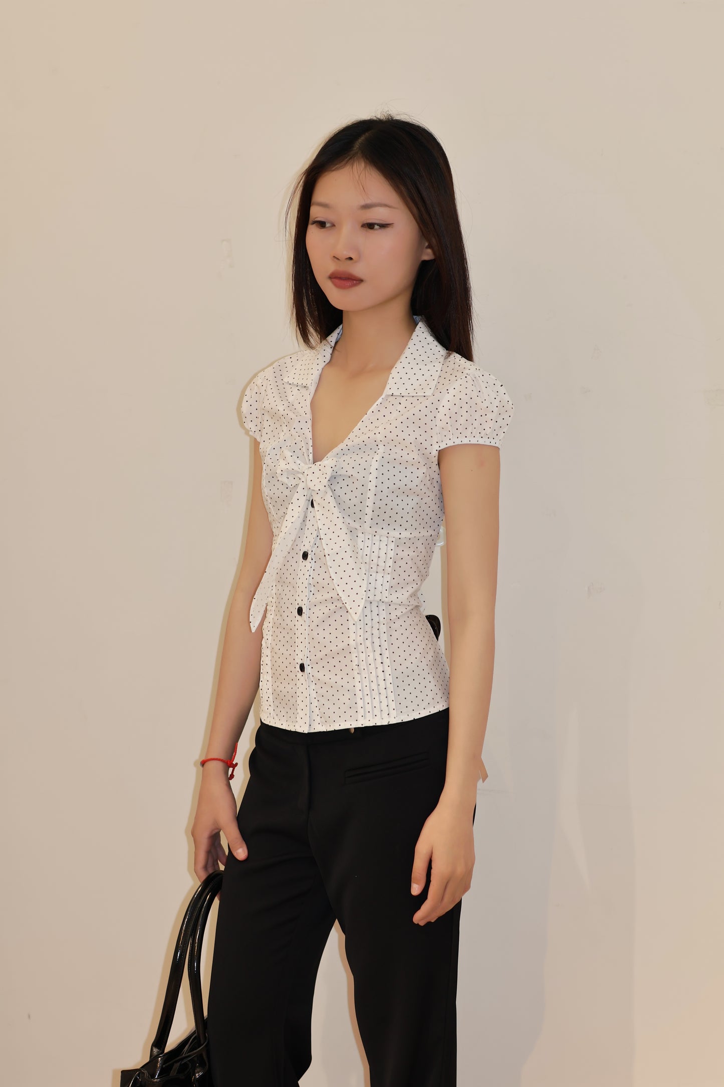 POLKADOT BOW BLOUSE