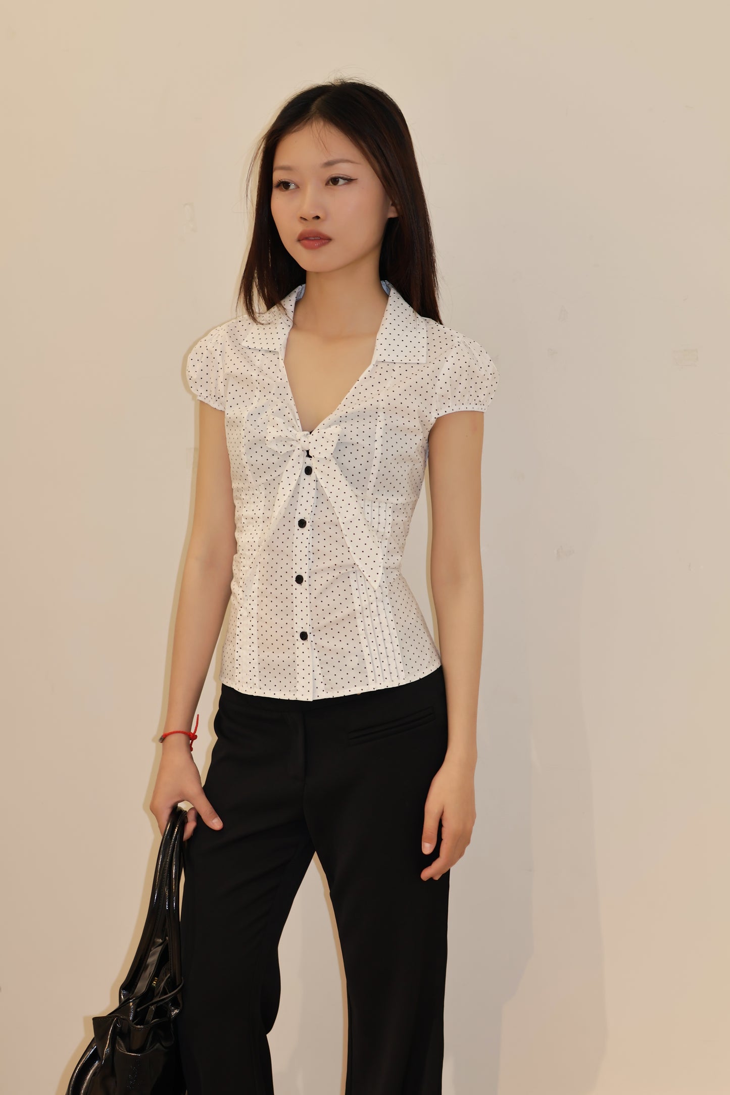 POLKADOT BOW BLOUSE