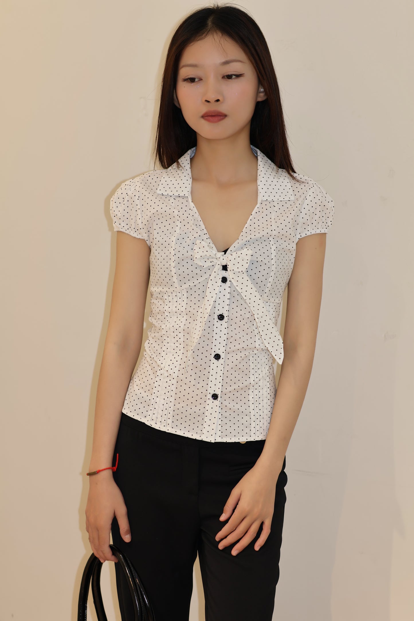 POLKADOT BOW BLOUSE