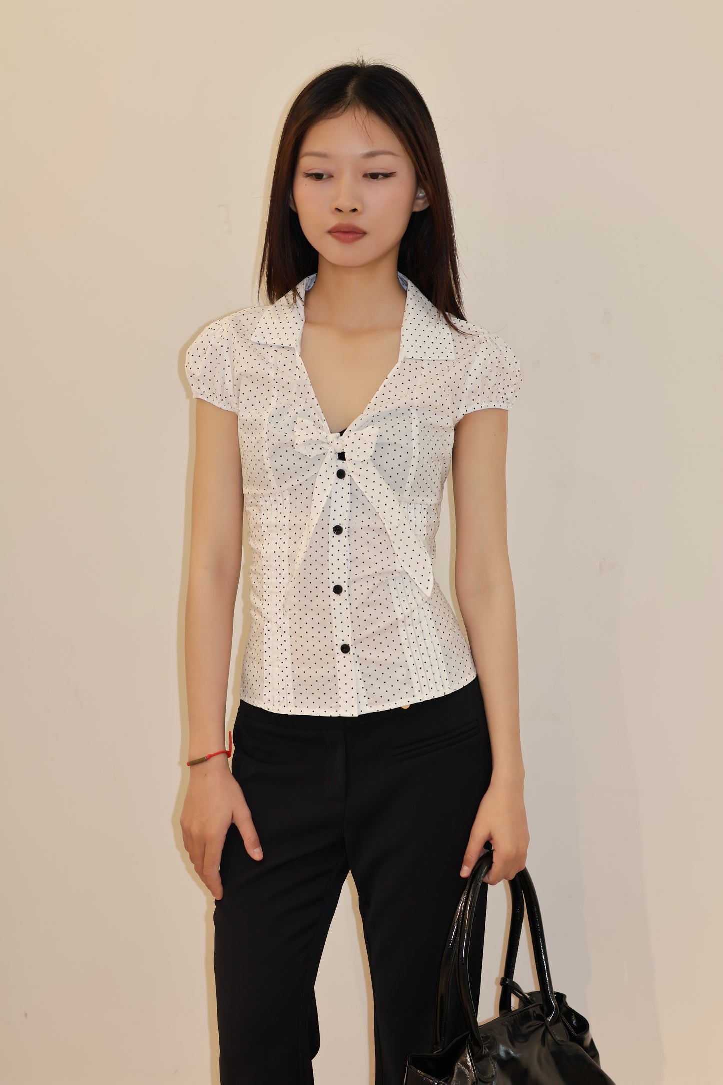 POLKADOT BOW BLOUSE
